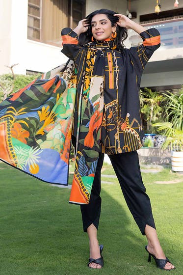 Gul Ahmed 3PC Lawn Printed Suit CL-32468 - Image 4