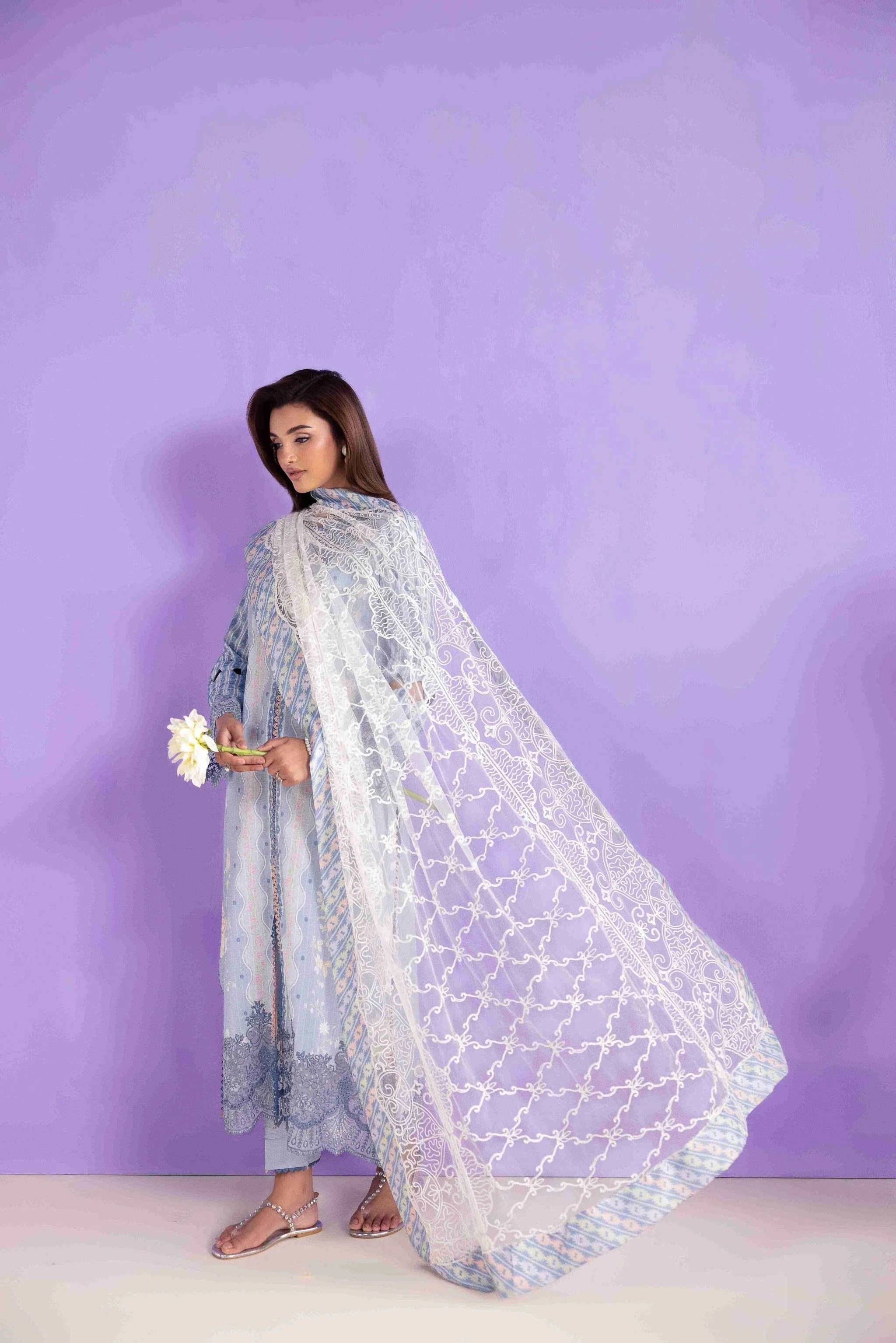 Aabyaan Eid Pret 3PC Stitched Lawn – MEIRA AP-02 - Image 3