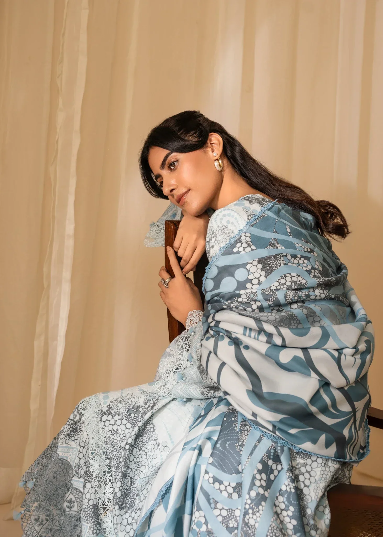 Aabyaan Izabel Linen Prints Fall/Winter – ELINA (AZ-10) - Image 2
