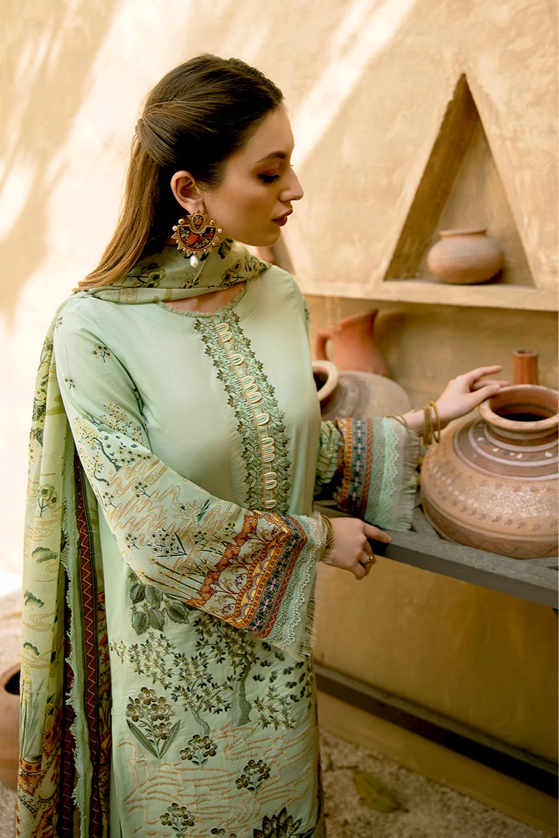 Aabyaan Luxury Lawn Eid Collection '21 – ZAREEN (AE-01) - Image 2