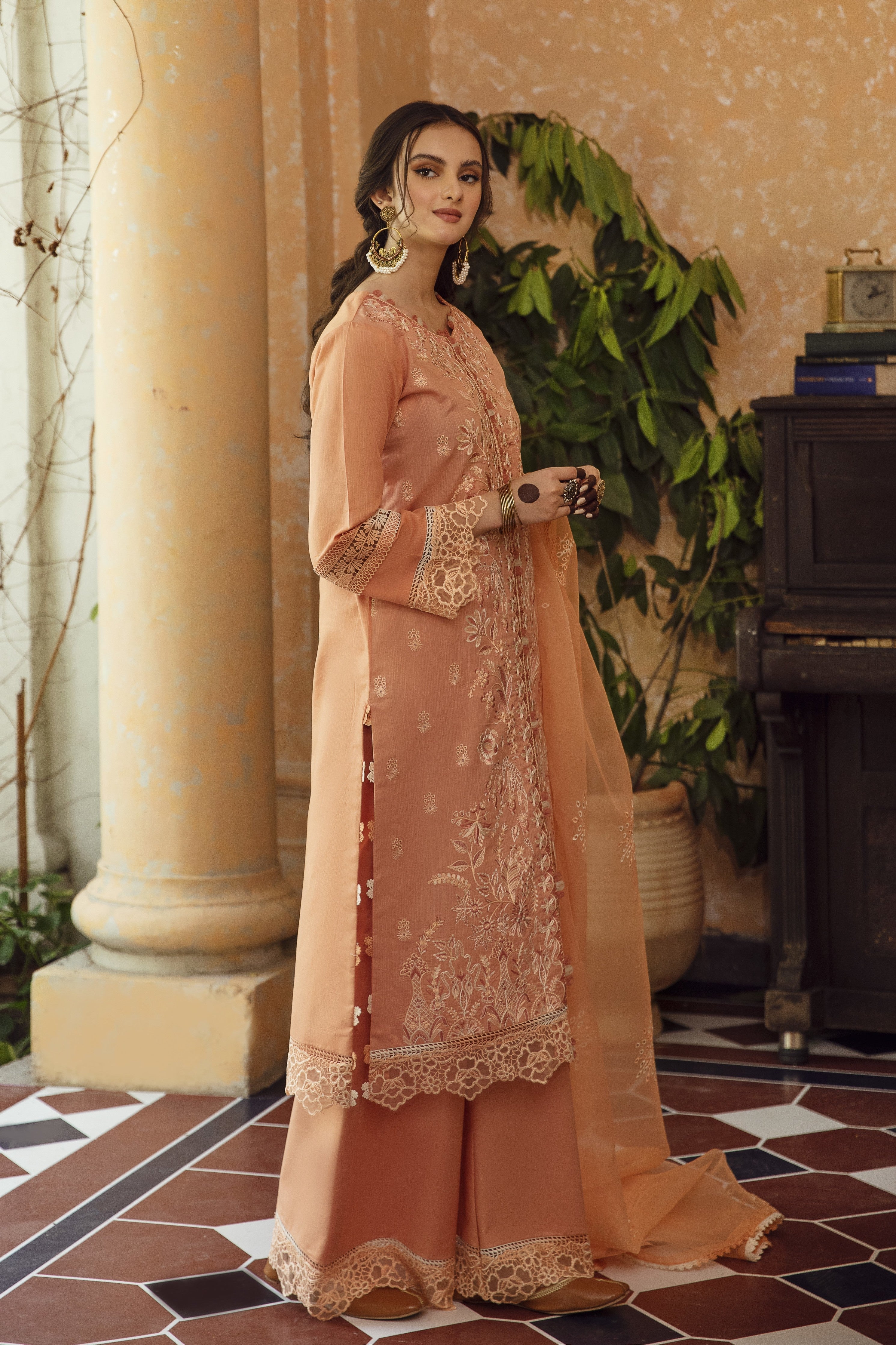 Aabyaan Meena Kumari Chikankari Eid Collection II – JAHAN ARA (AB-01) - Image 3