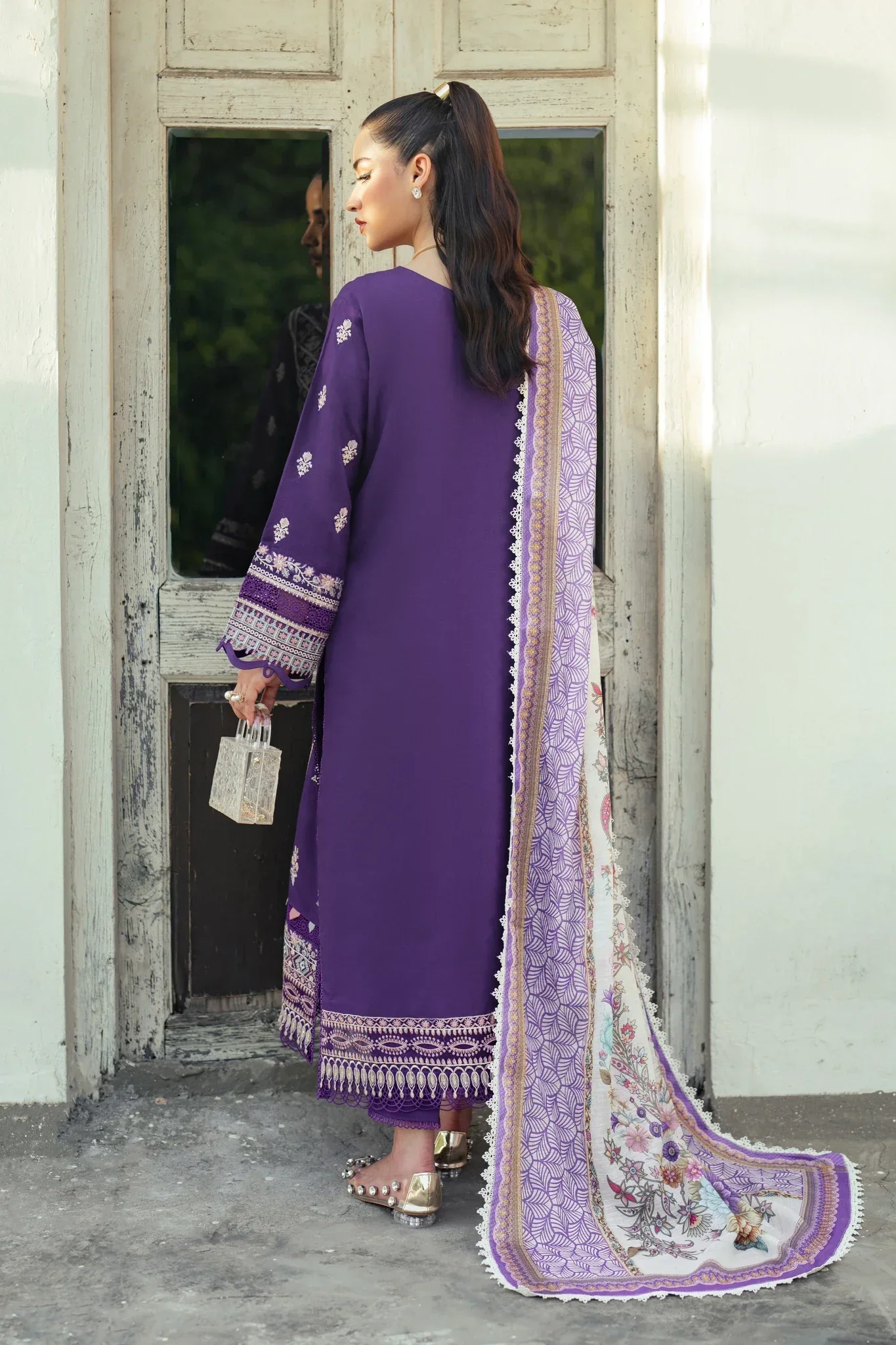 Aabyaan Miraal Signature Embroidered Viscose Fall Collection – AYMEEN (AV-02) - Image 2