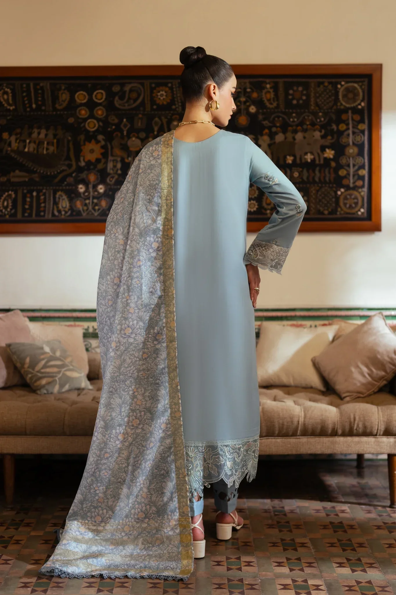 Aabyaan Miraal Signature Embroidered Viscose Fall Collection – MALEEN (AV-04) - Image 3