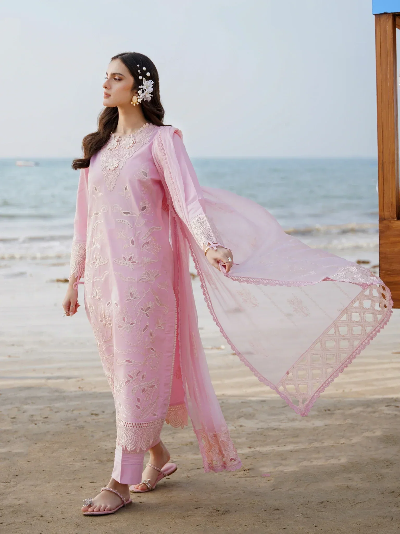 Aabyaan Saagar Luxury Festive Lawn Collection 2024 – JANA (AF-03) - Image 4