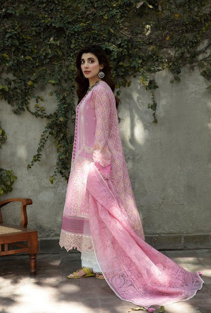 Aabyaan Sahiba Luxury Lawn Eid Collection 2022 – ZARKA (AE-11) - Image 3