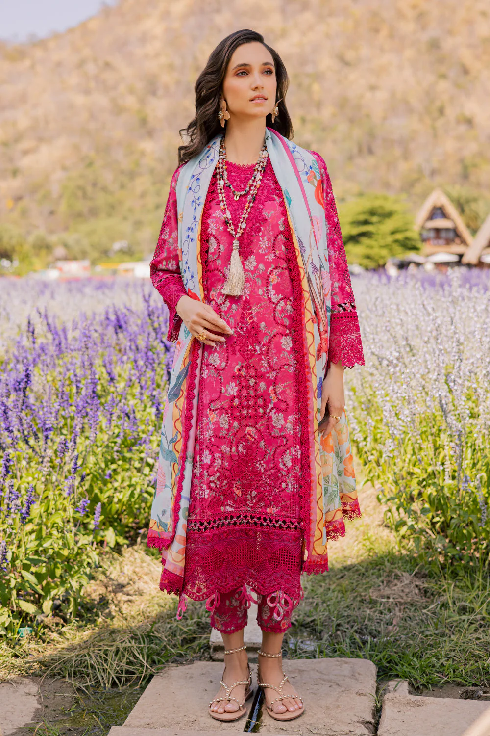 Aabyaan Shezlin Chikankari Eid Edit Lawn – FARYAL (AV-08) - Image 2