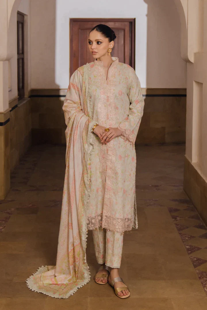 Aabyaan Shezlin Chikankari Lawn by Qalamkar – NISHA (AS-09) - Image 2