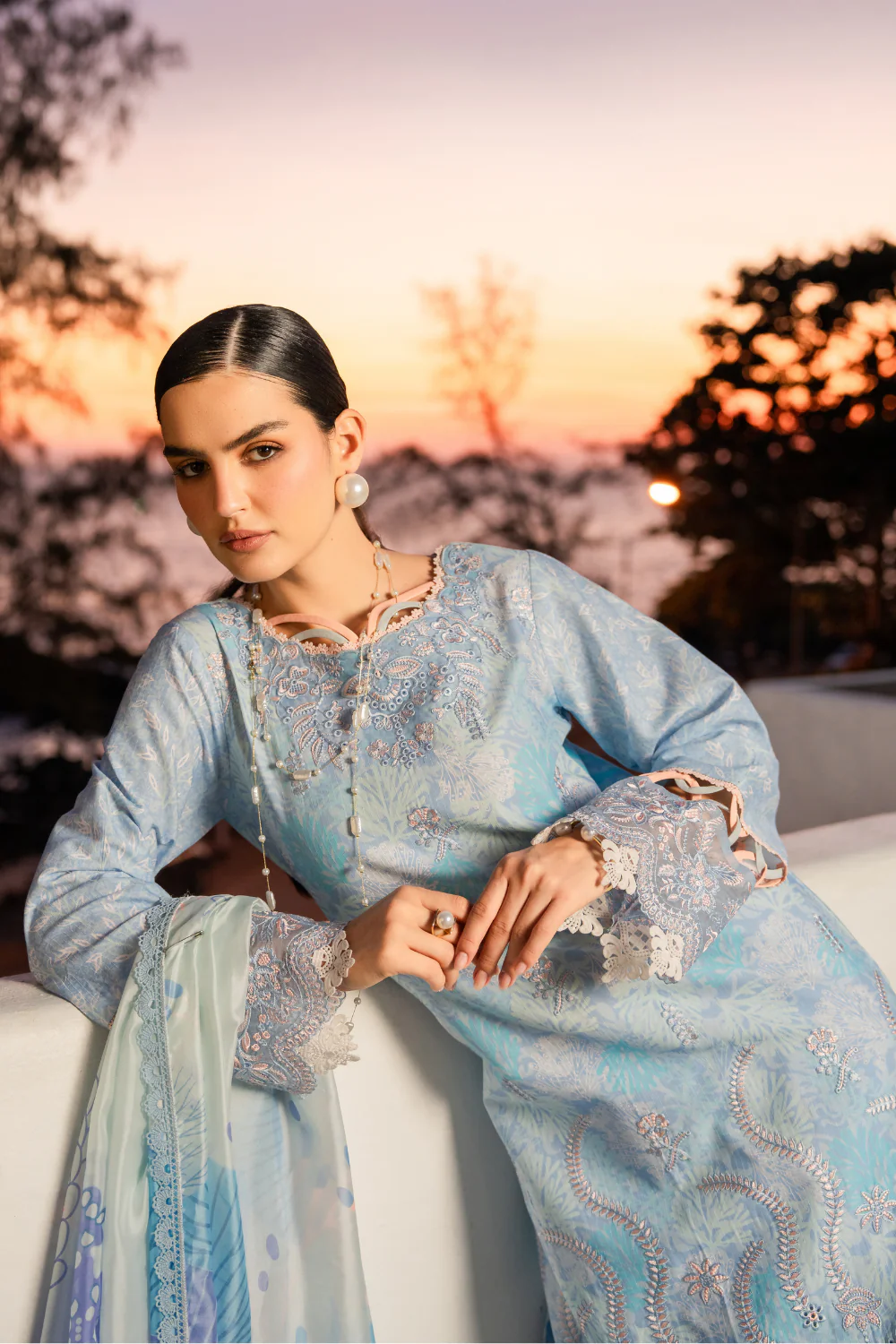 Aabyaan Shezlin Chikankari Lawn Edit – CALINA (AZ-09) - Image 3