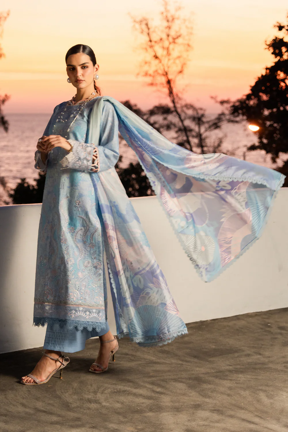 Aabyaan Shezlin Chikankari Lawn Edit – CALINA (AZ-09) - Image 4