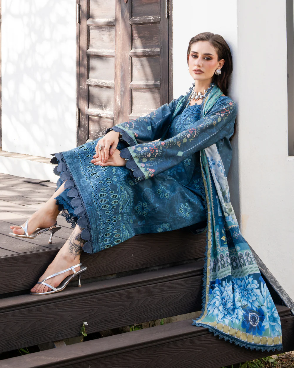 Aabyaan Shezlin Chikankari Lawn Edit – ZERIEL (AZ-08)