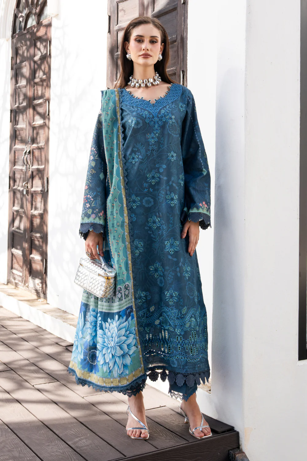 Aabyaan Shezlin Chikankari Lawn Edit – ZERIEL (AZ-08) - Image 5