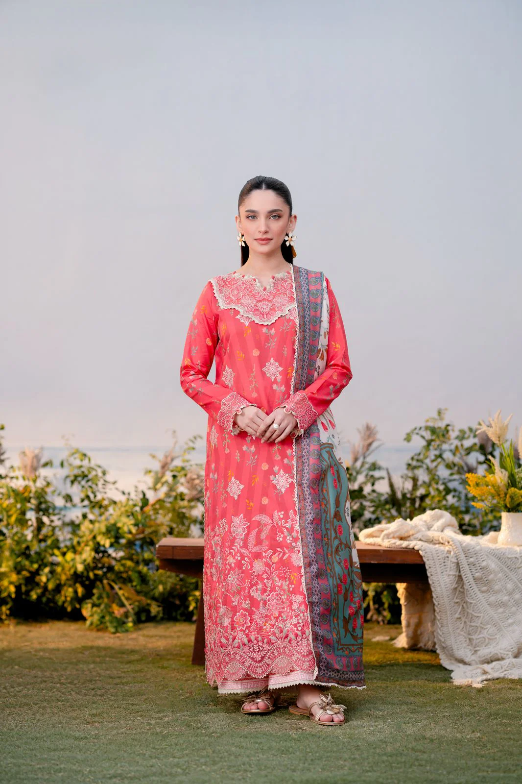 Aabyaan Shezlin Chikankari Ramadan Edit Lawn – MIRAN (AR-07) - Image 2