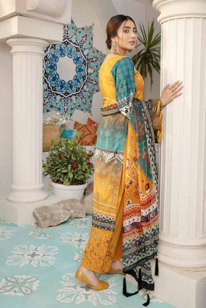 Aafreen Chunri Embroidered Lawn Chikankari Vol-9 – AF-67 - Image 2