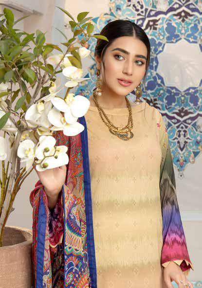 Aafreen Chunri Embroidered Lawn Chikankari Vol-9 – AF-68 - Image 6