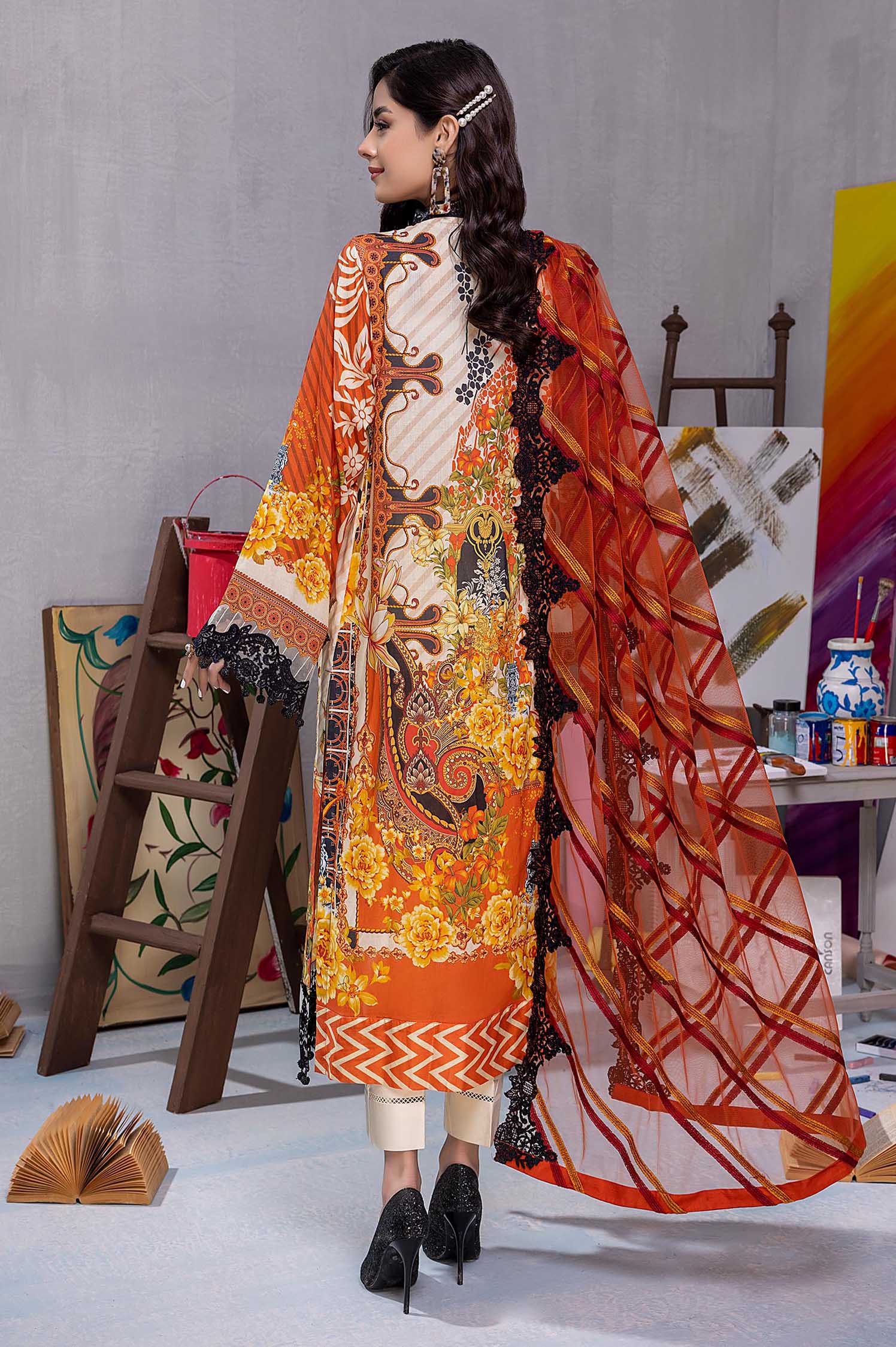Adan's Libas Bellarose Lawn Collection – Rubby - Image 2