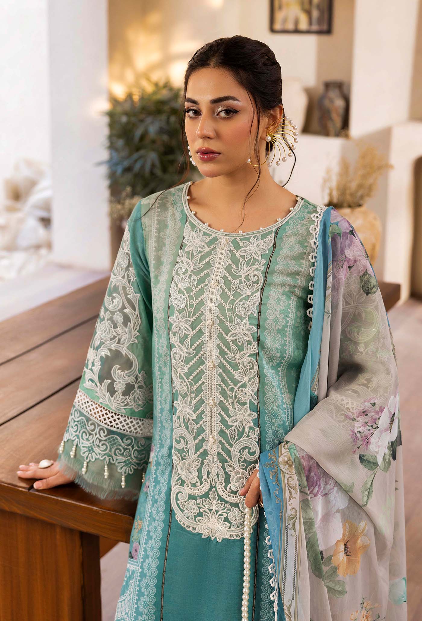 Adan's Libas Chantelle Printed Lawn – 99954 - Image 5