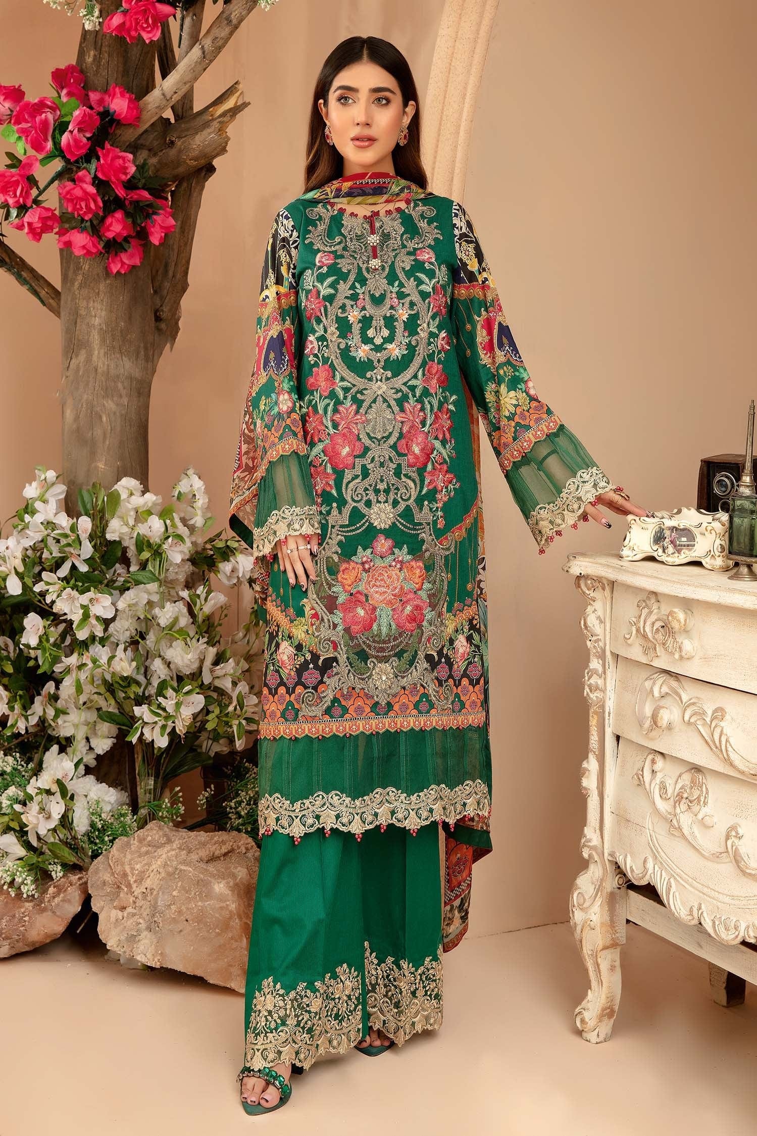 Adan's Libas Charlotte Exclusive Lawn Collection  – Blooming Floral - Image 2