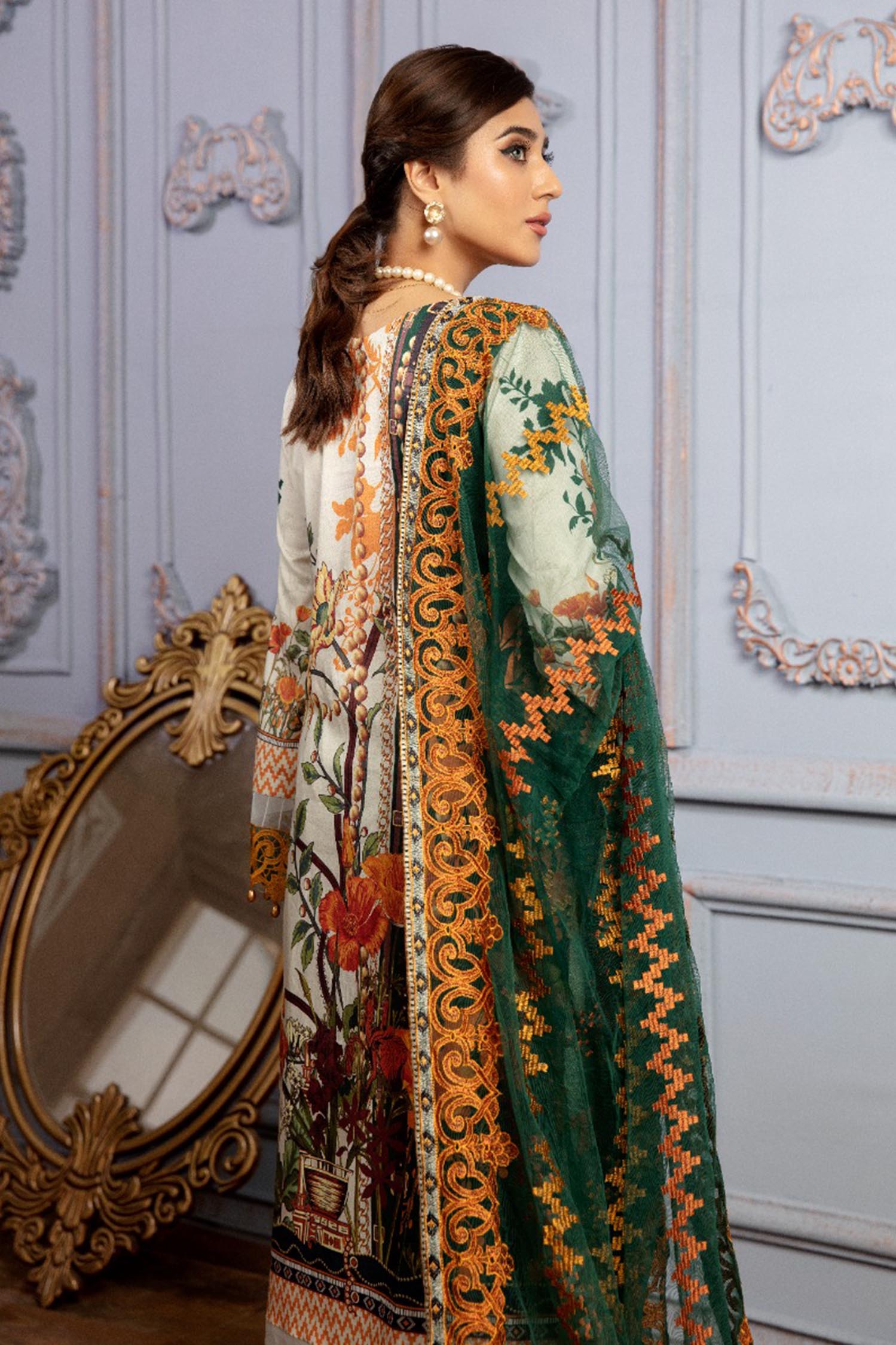 Adan's Libas Fluorite Digital Printed & Schiffli Embroidered Lawn Collection – Marchesa - Image 6
