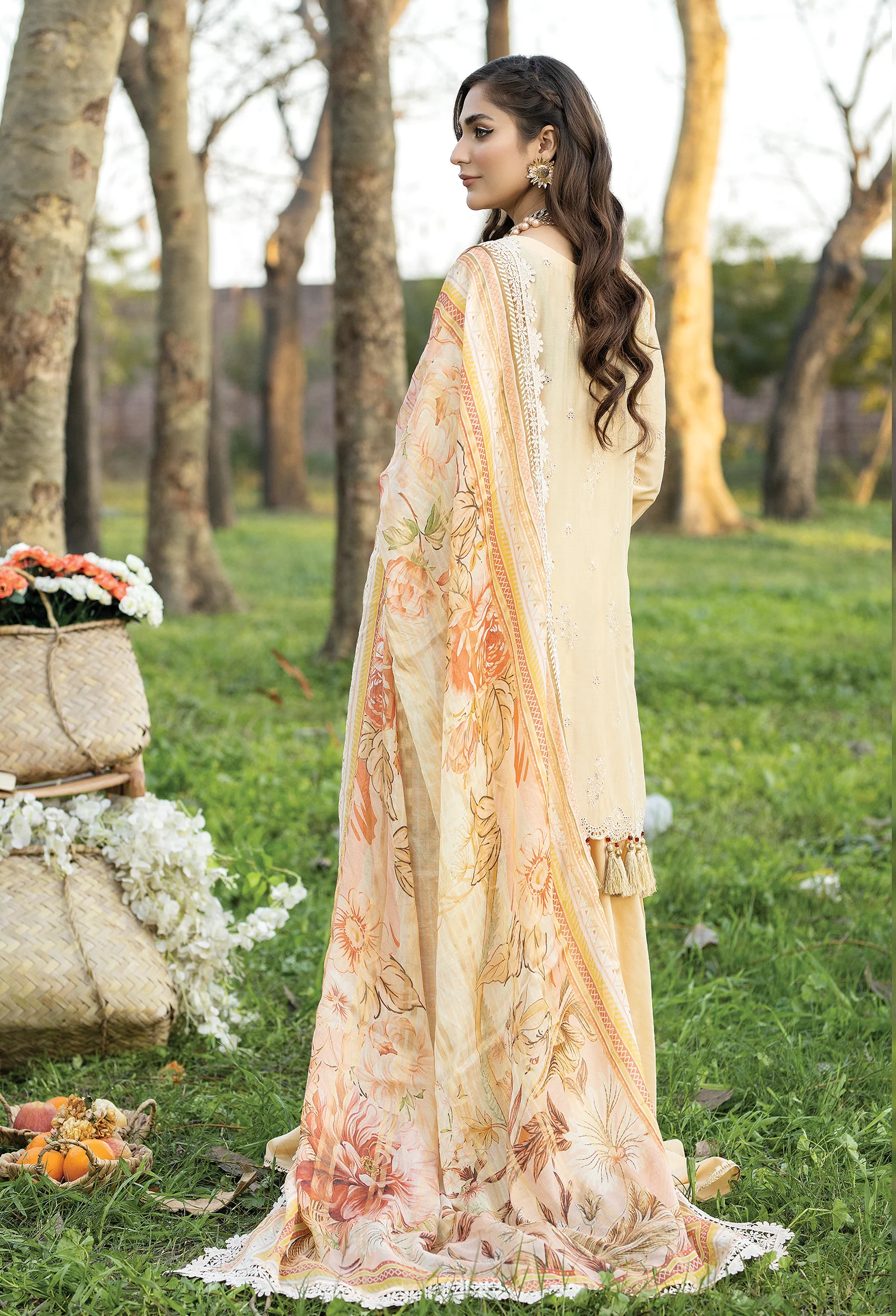 Adan's Libas Fuchsia Lawn Collection Vol-3 – Husk - Image 3