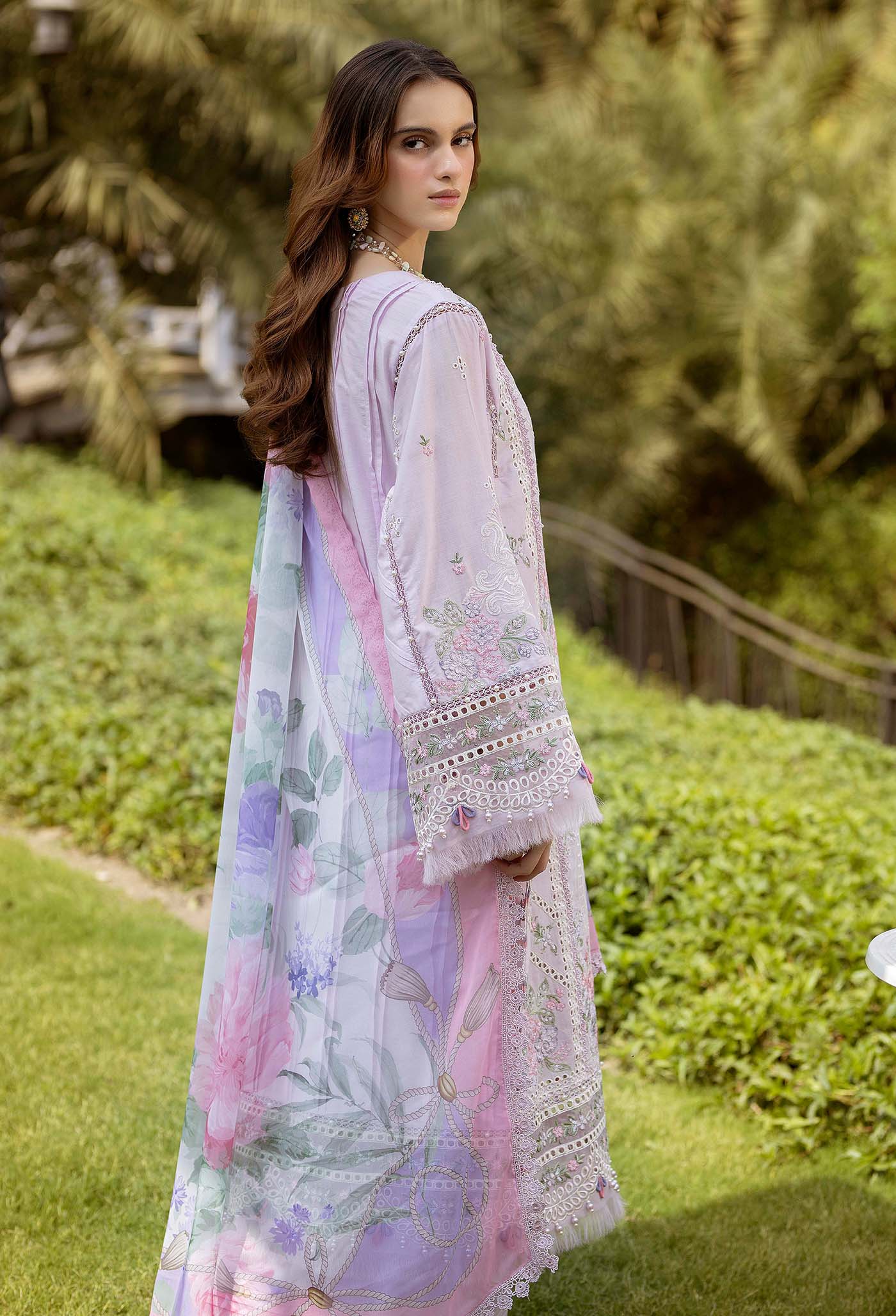 Adan's Libas Gardenia Embroidered Lawn – 2629 - Image 3