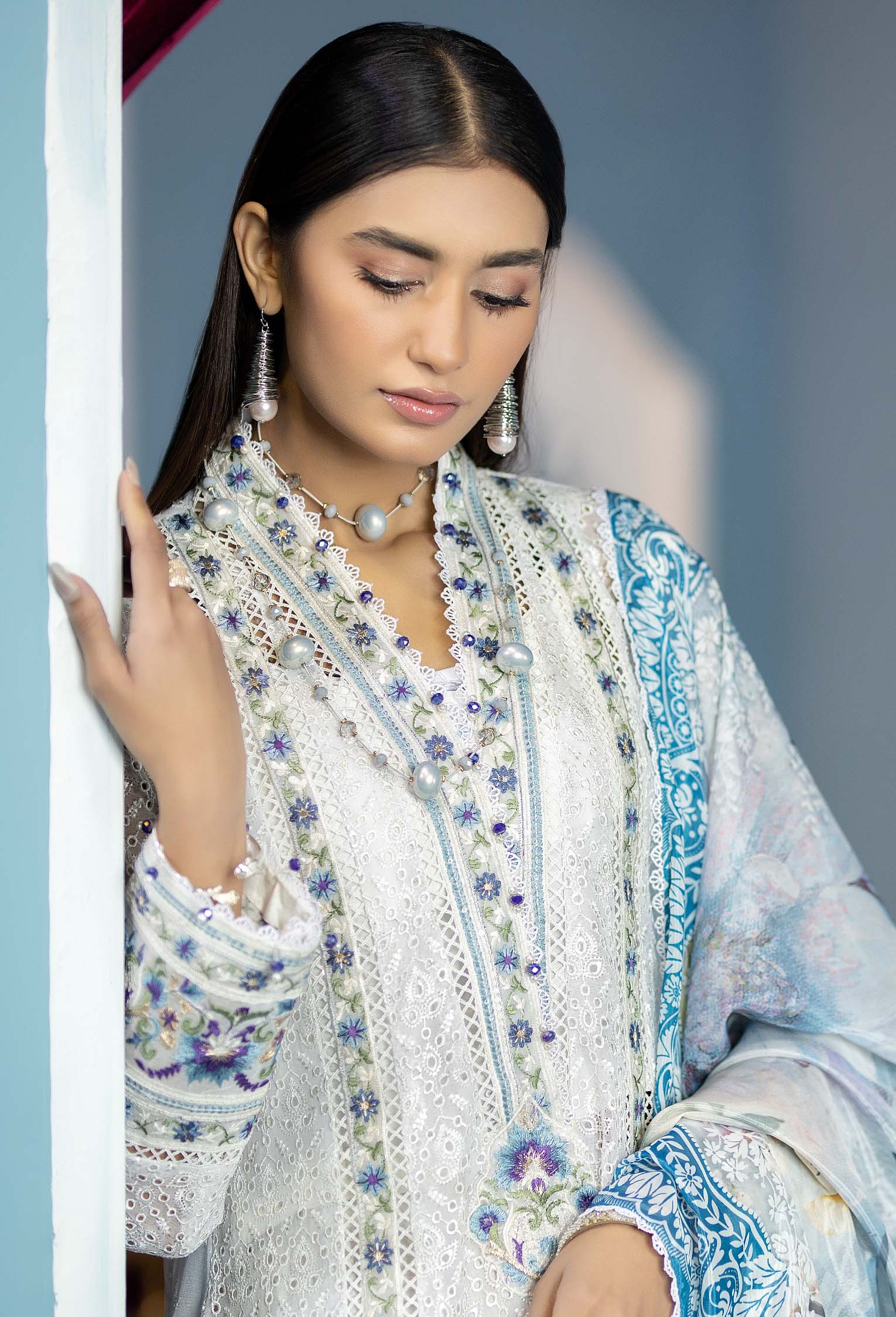 Adan's Libas Lueur Chikankari Collection – Beyond Blue - Image 5