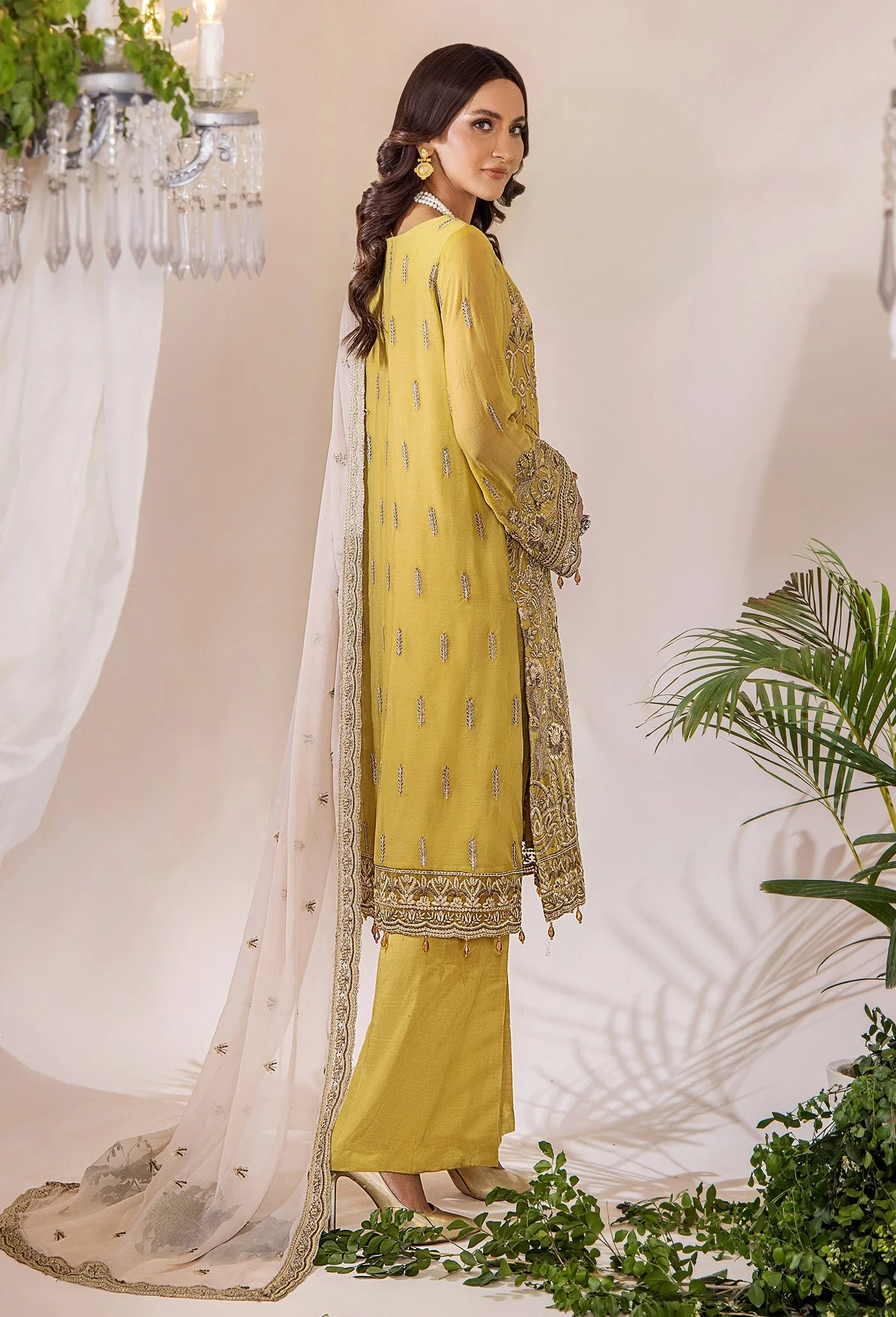 Adan's Libas Lueur Semi-Stitched Chiffon Formal Collection – D-05 - Image 3