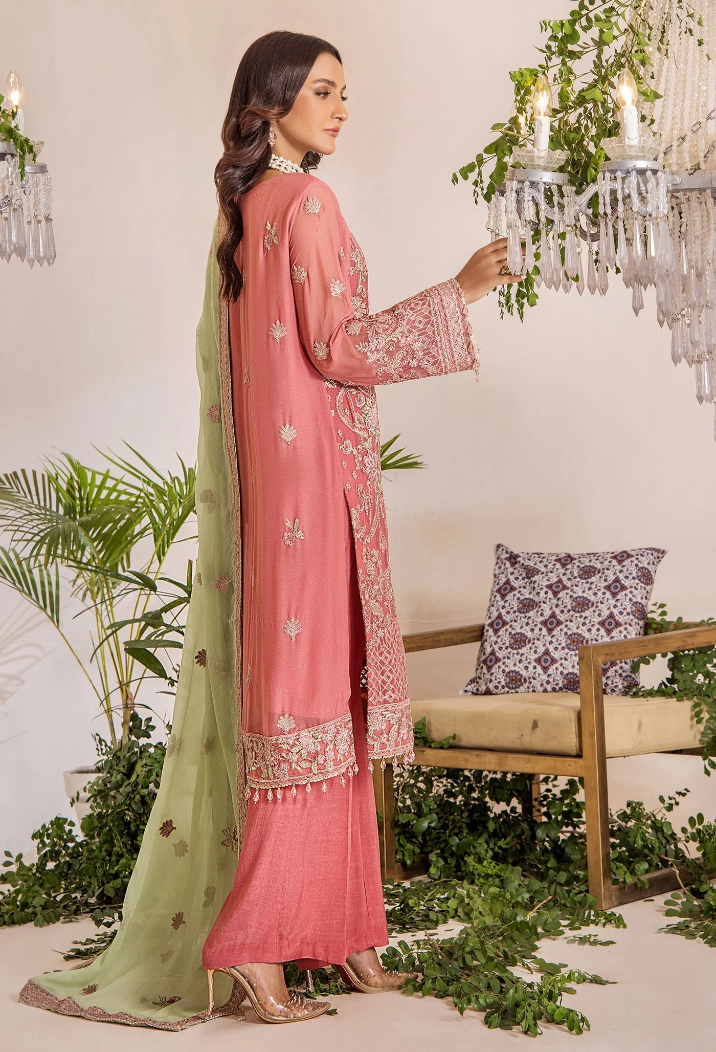 Adan's Libas Lueur Semi-Stitched Chiffon Formal Collection – D-07 - Image 4