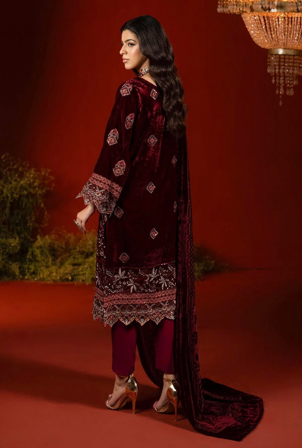 Adan's Libas Luxury Velvet Plachi – 1410 - Image 2