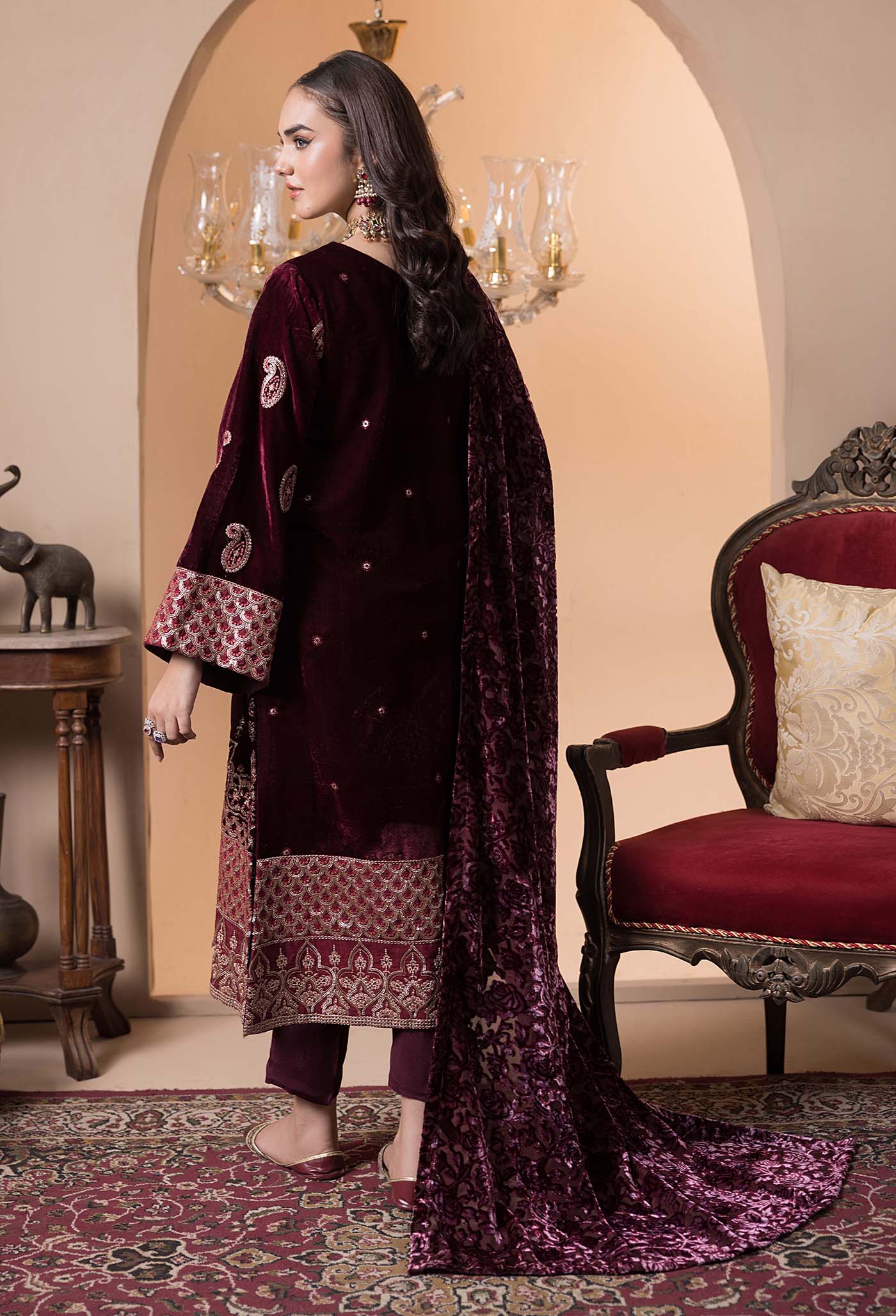 Adan's Libas Luxury Velvet Plachi – 4238 - Image 2