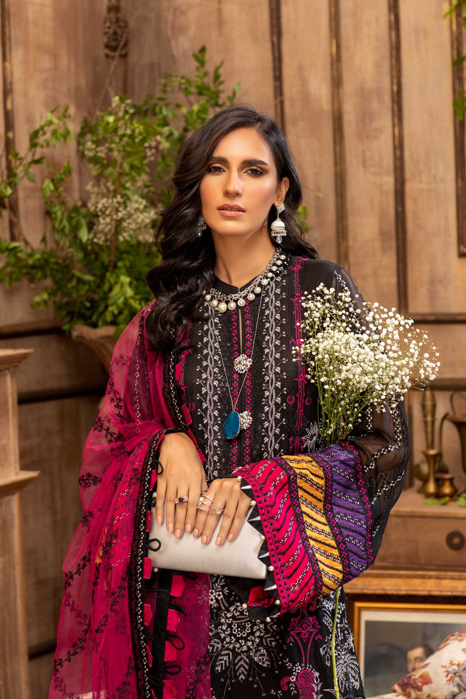 Adan's Libas Majestic Festive Lawn Collection – Flirty Melody - Image 5