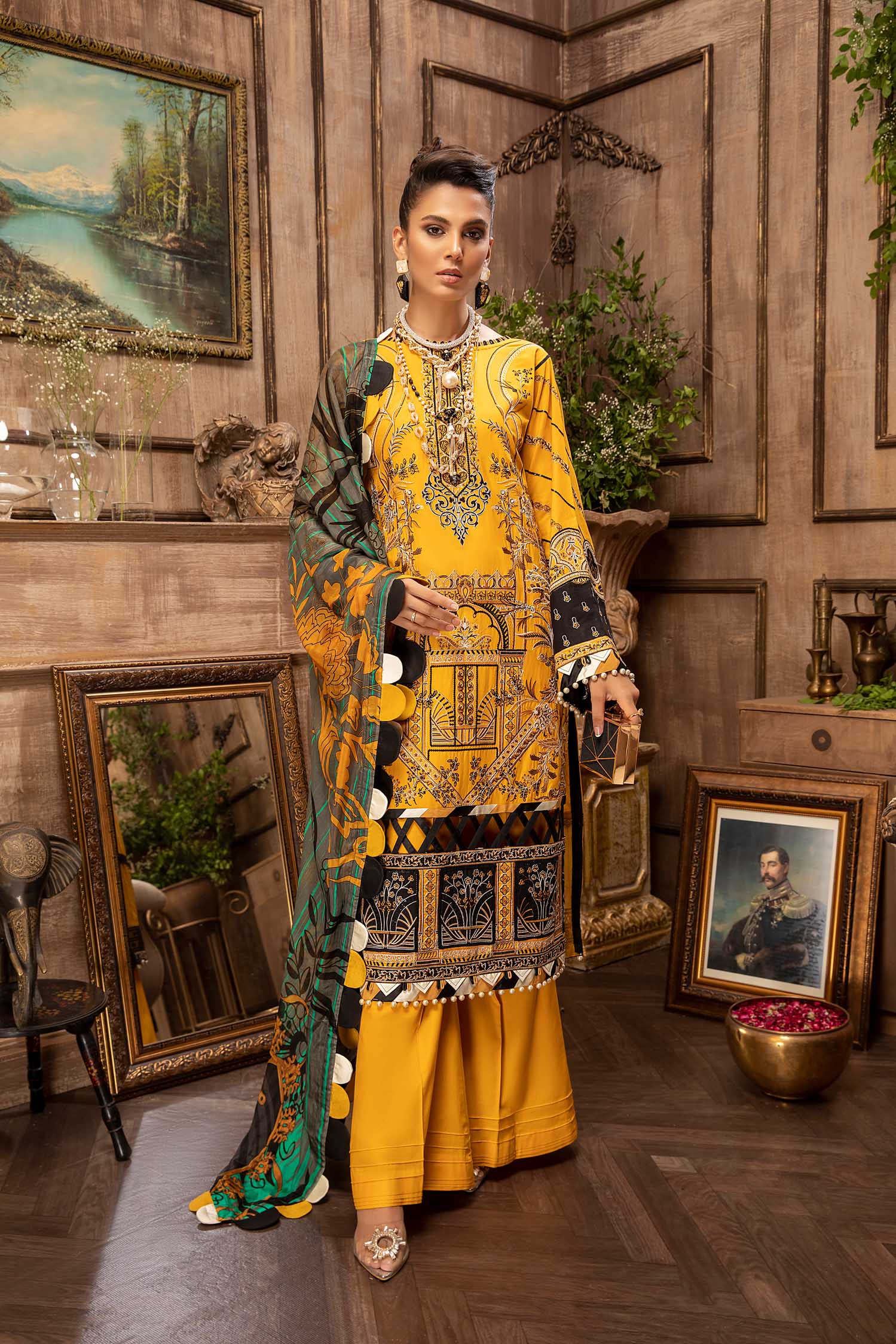 Adan's Libas Majestic Festive Lawn Collection – Majical Weave - Image 3