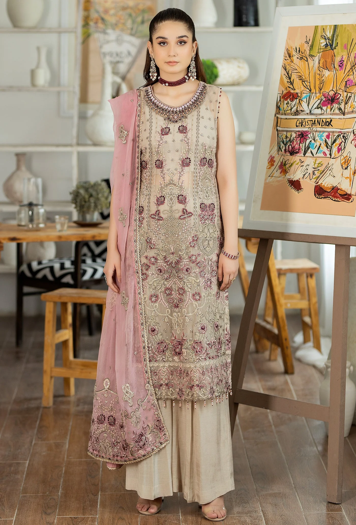 Adan's Libas Marguerite Formal Chiffon Collection – D-5290 - Image 2
