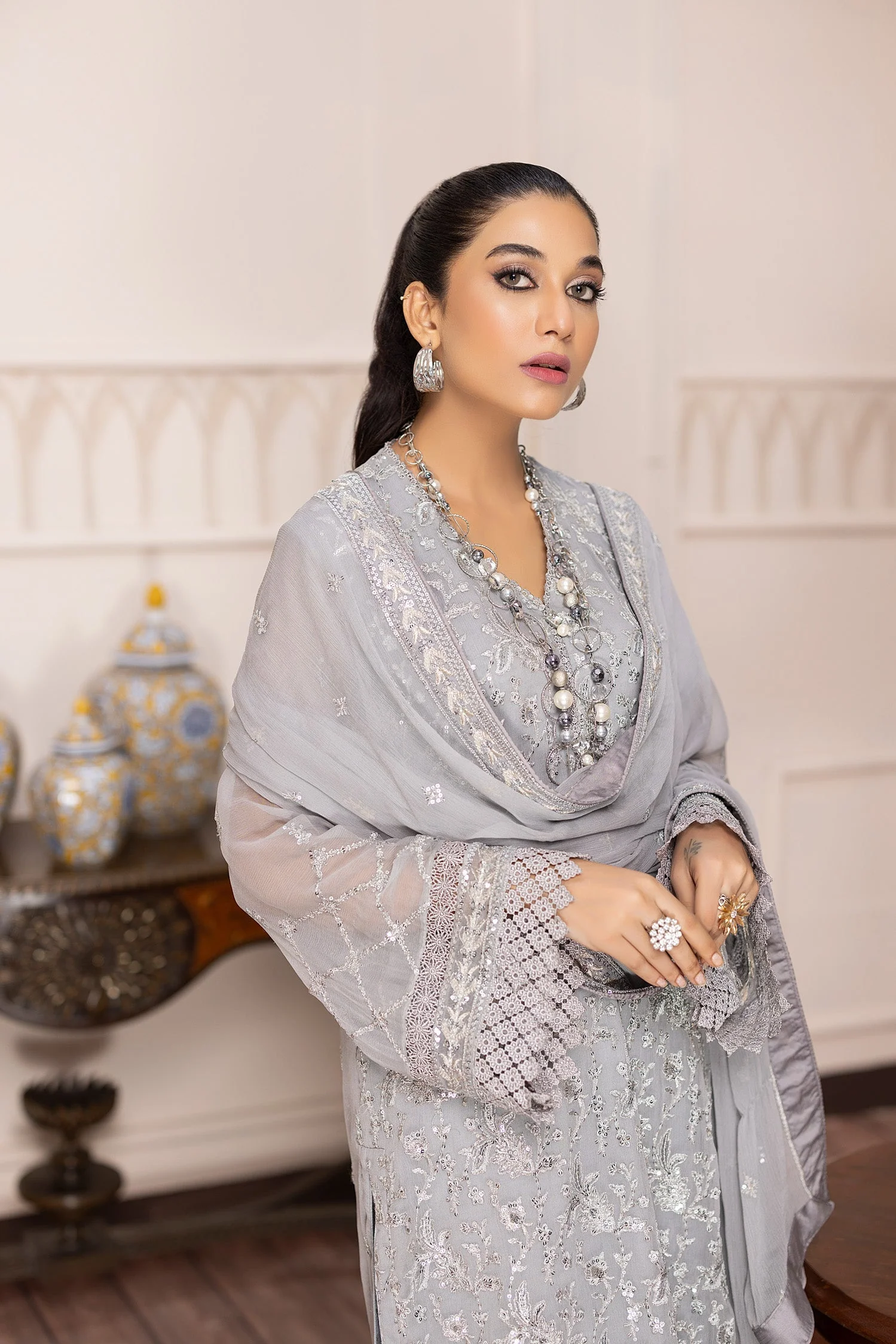 Adan's Libas Pret · Embroidered Chiffon 3PC Collection – Brunia - Image 2