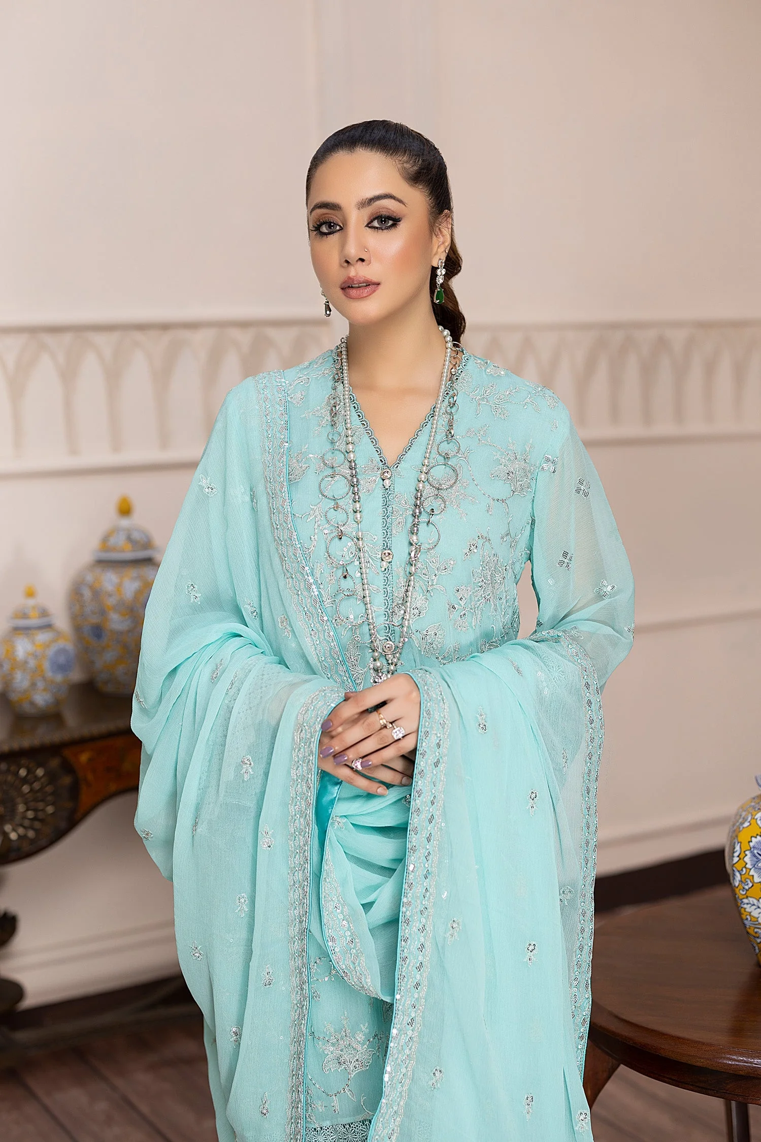 Adan's Libas Pret · Embroidered Chiffon 3PC Collection – Lious - Image 3