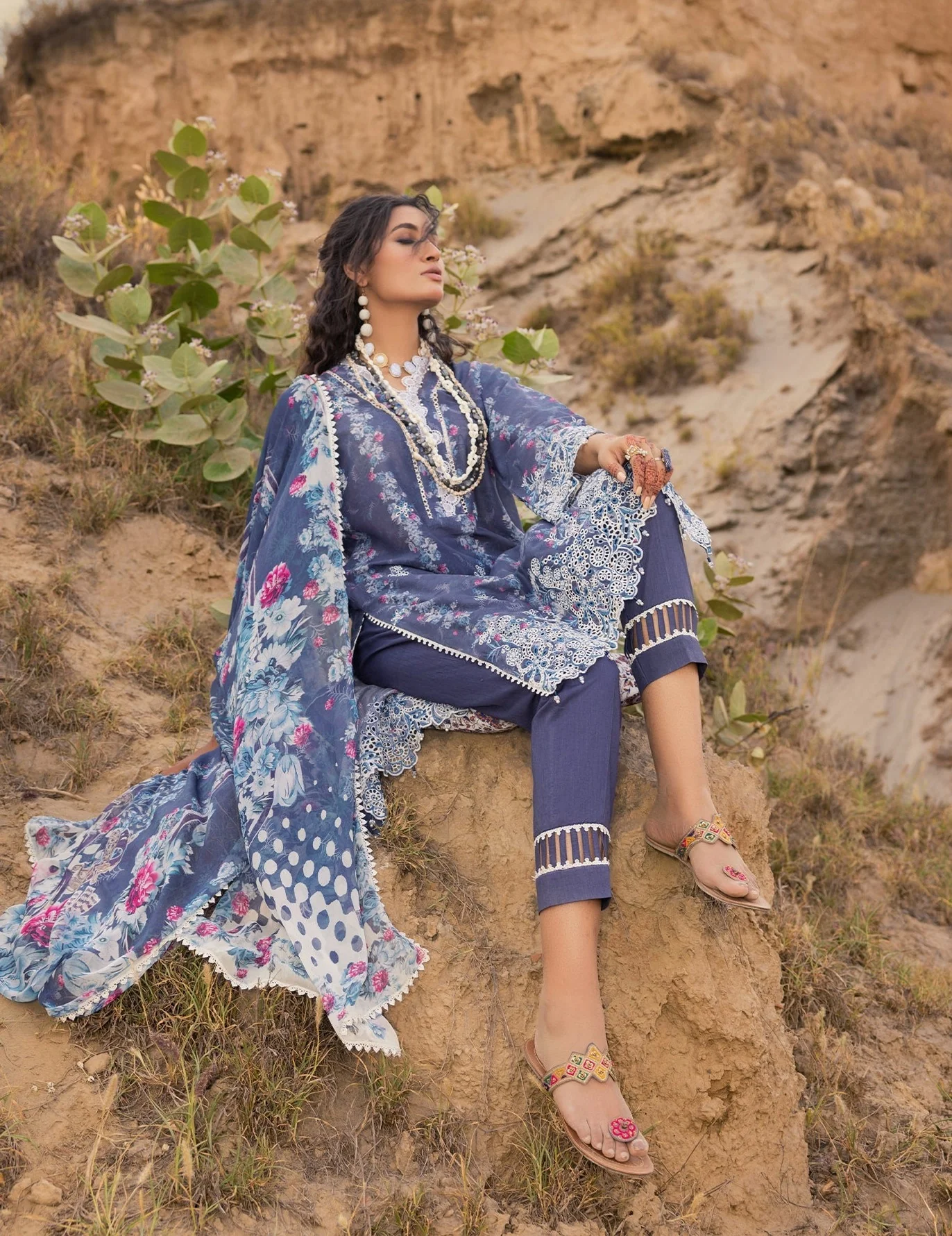 Adan's Libas Printskari Lawn Collection – 5134 - Image 2
