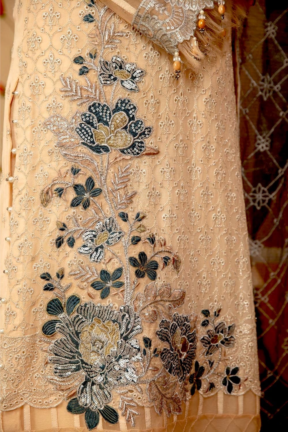 Adan's Libas Ravia Schiffli Embroidered Chiffon Collection – Sundas - Image 5