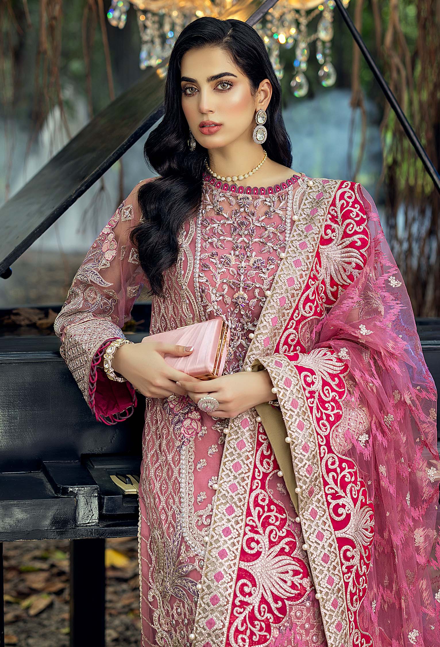 Adan's Libas Sang-e-Rah Formal Wedding Collection – Druzy Oval - Image 6