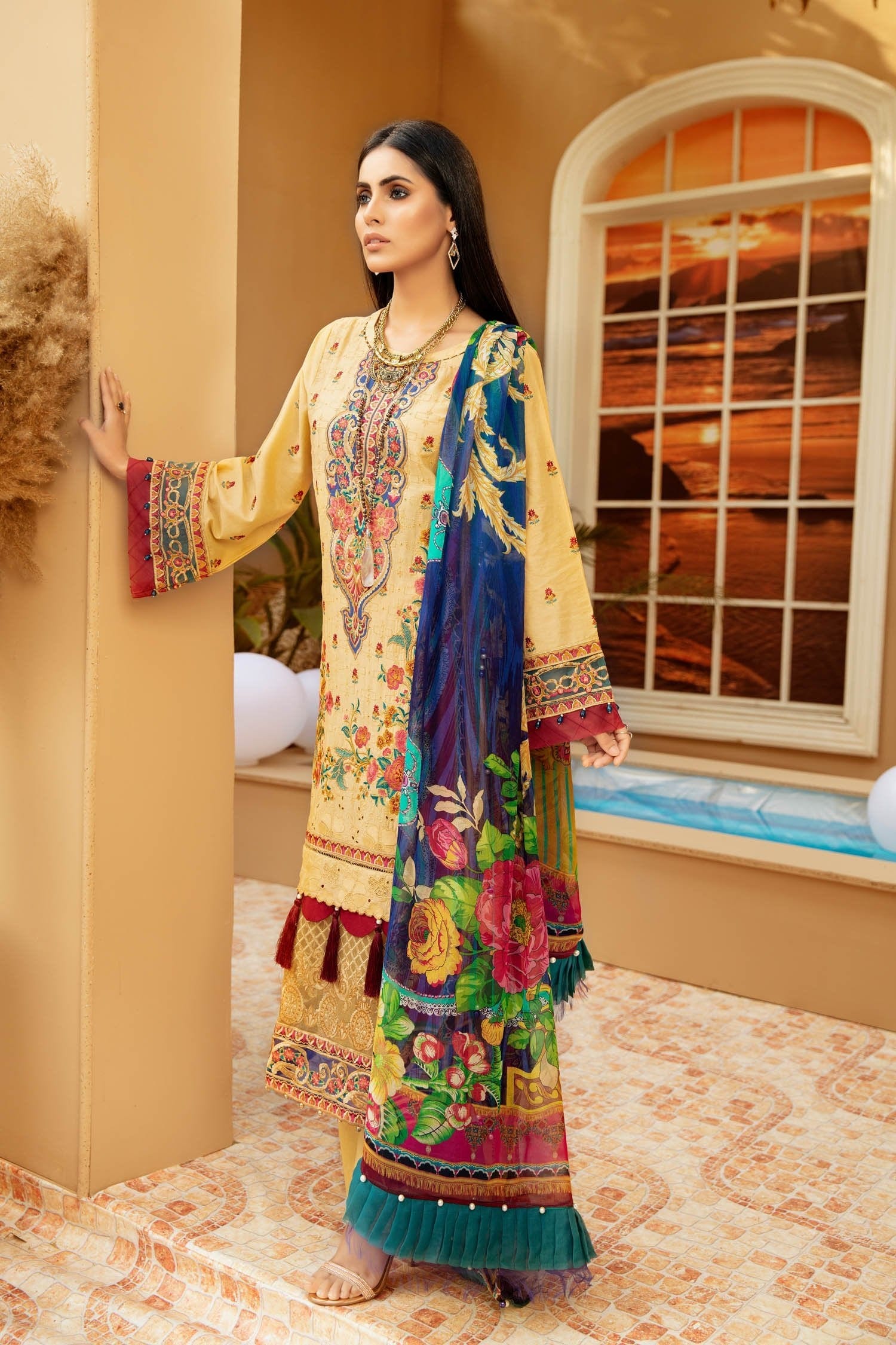 Adan's Libas Schiffli Embroidered Lawn Collection Chapter 2 – Floral Blooms - Image 5