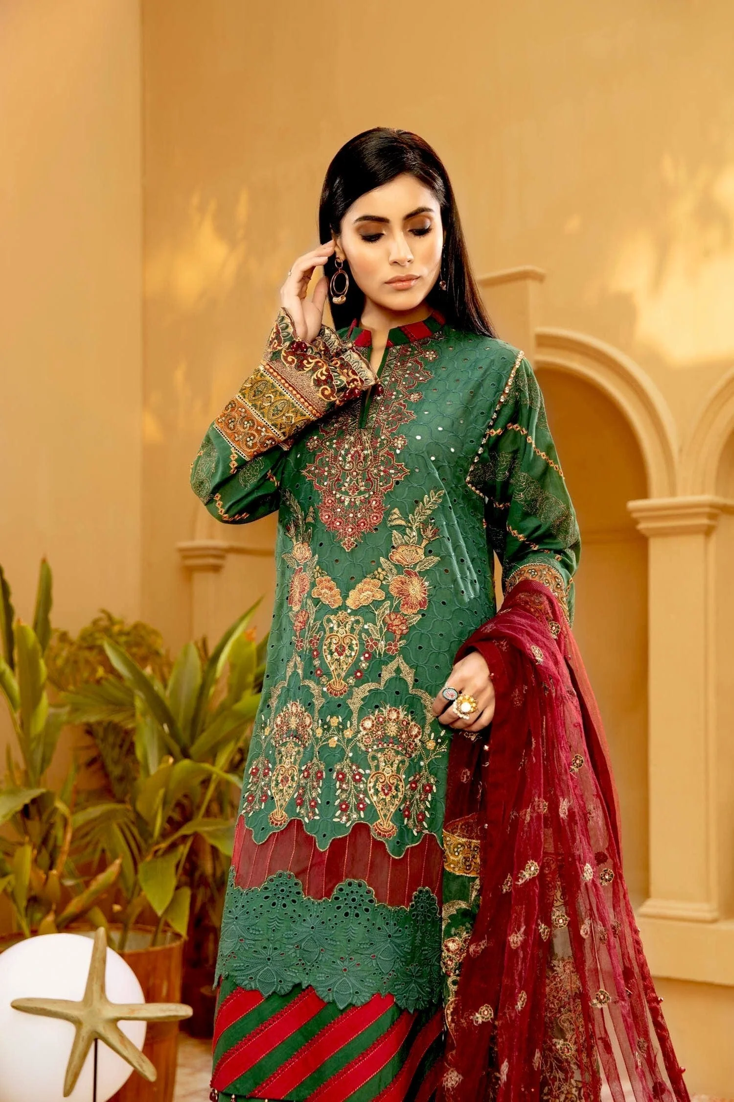 Adan's Libas Schiffli Embroidered Lawn Collection Chapter 2 – Forest Fantasy - Image 2
