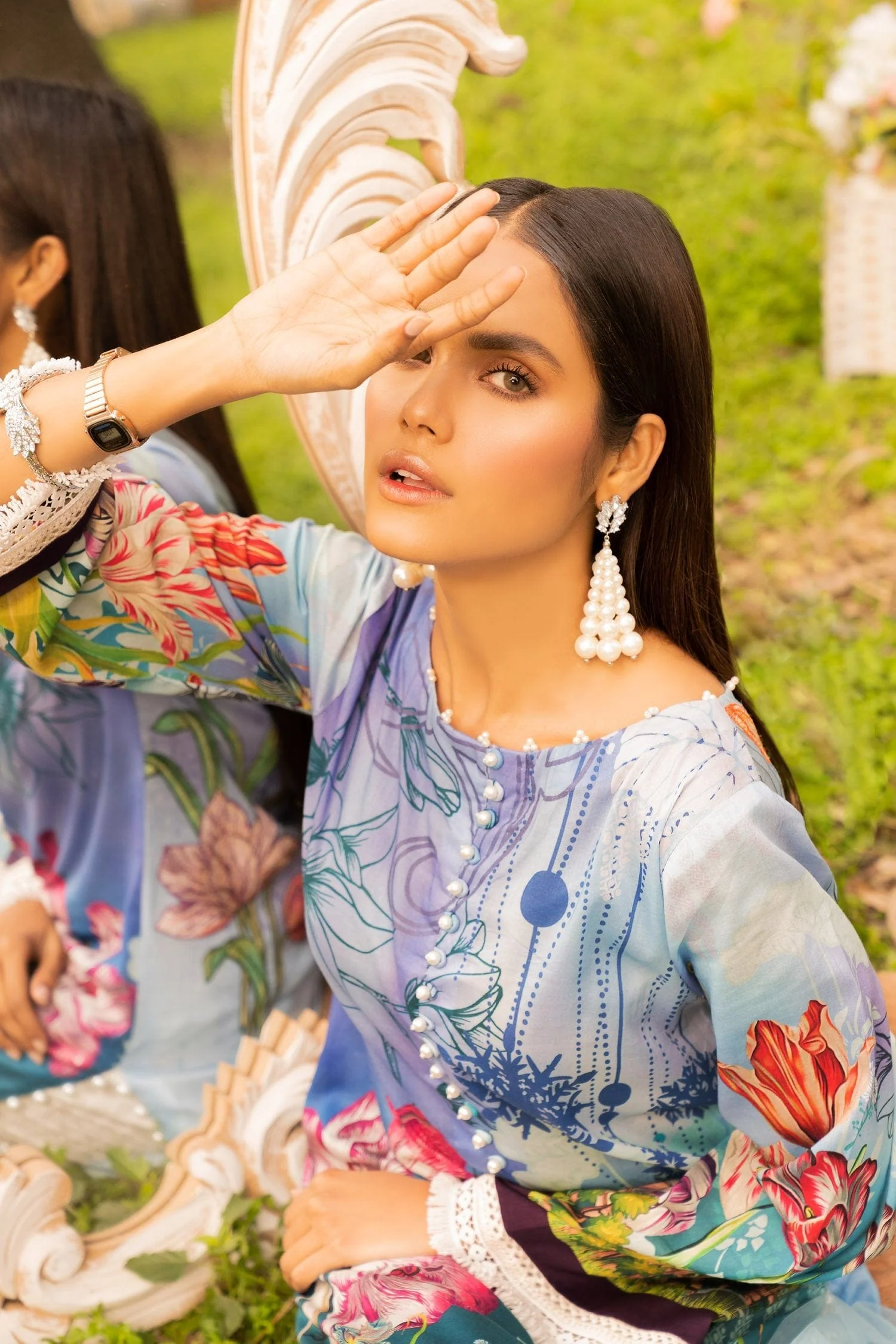 Adans Libas Summer Attire Luxury Lawn Collection – Sea View - Image 5