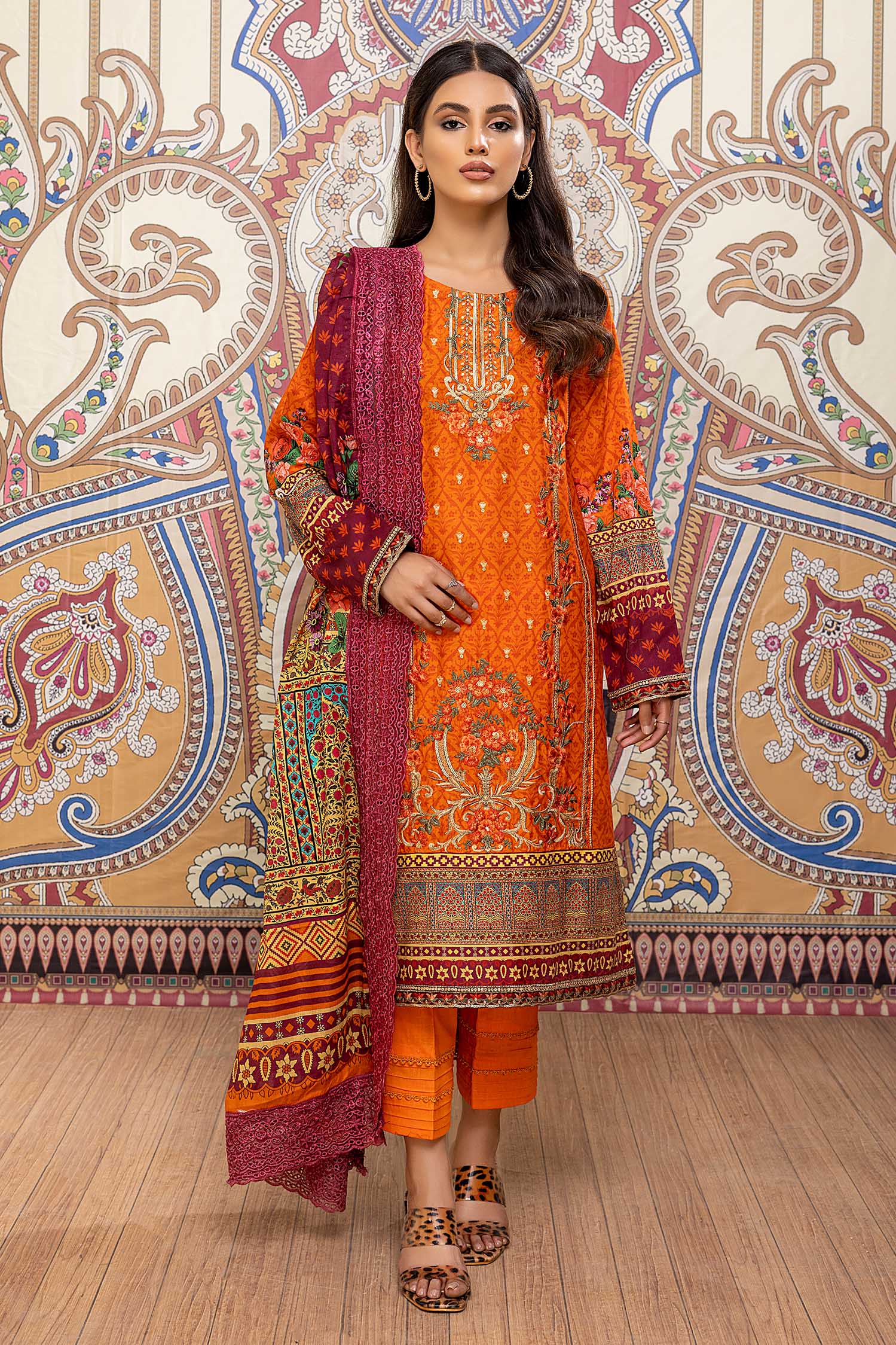 Adan's Libas Talab 3PC Lawn Pret Collection – Beam Bliss - Image 2