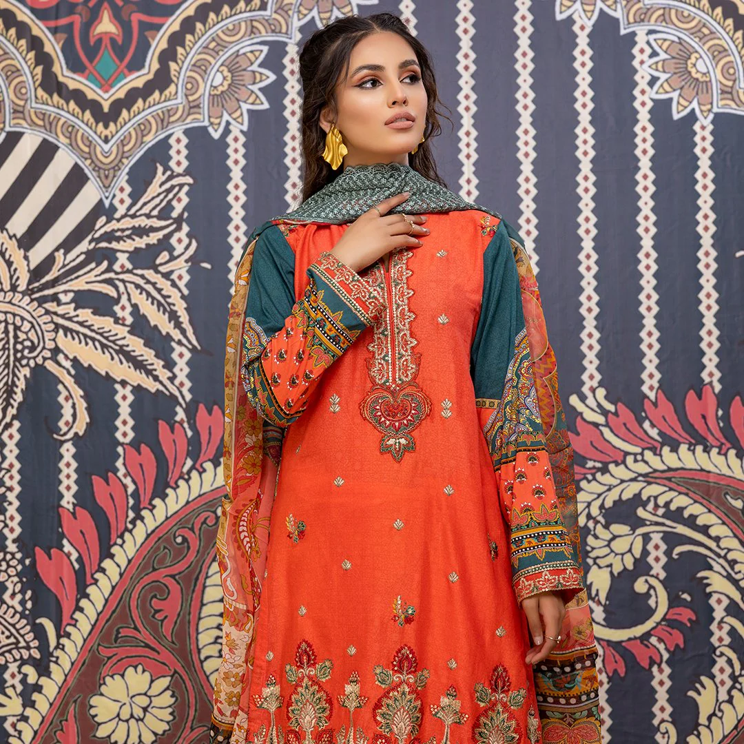 Adan's Libas Talab 3PC Lawn Pret/Stitched Collection – DN08 - Image 2