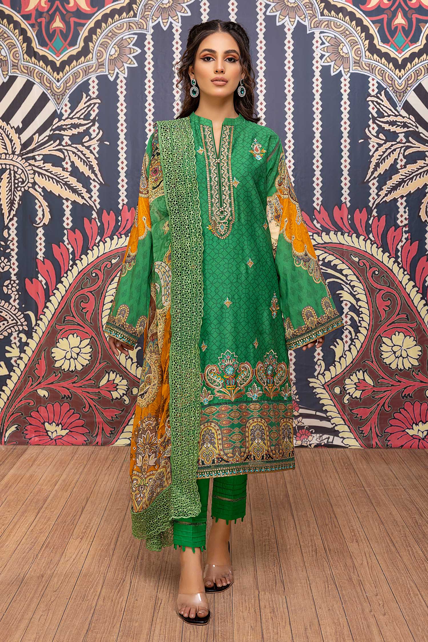 Adan's Libas Talab 3PC Lawn Pret Collection – Forest Glory