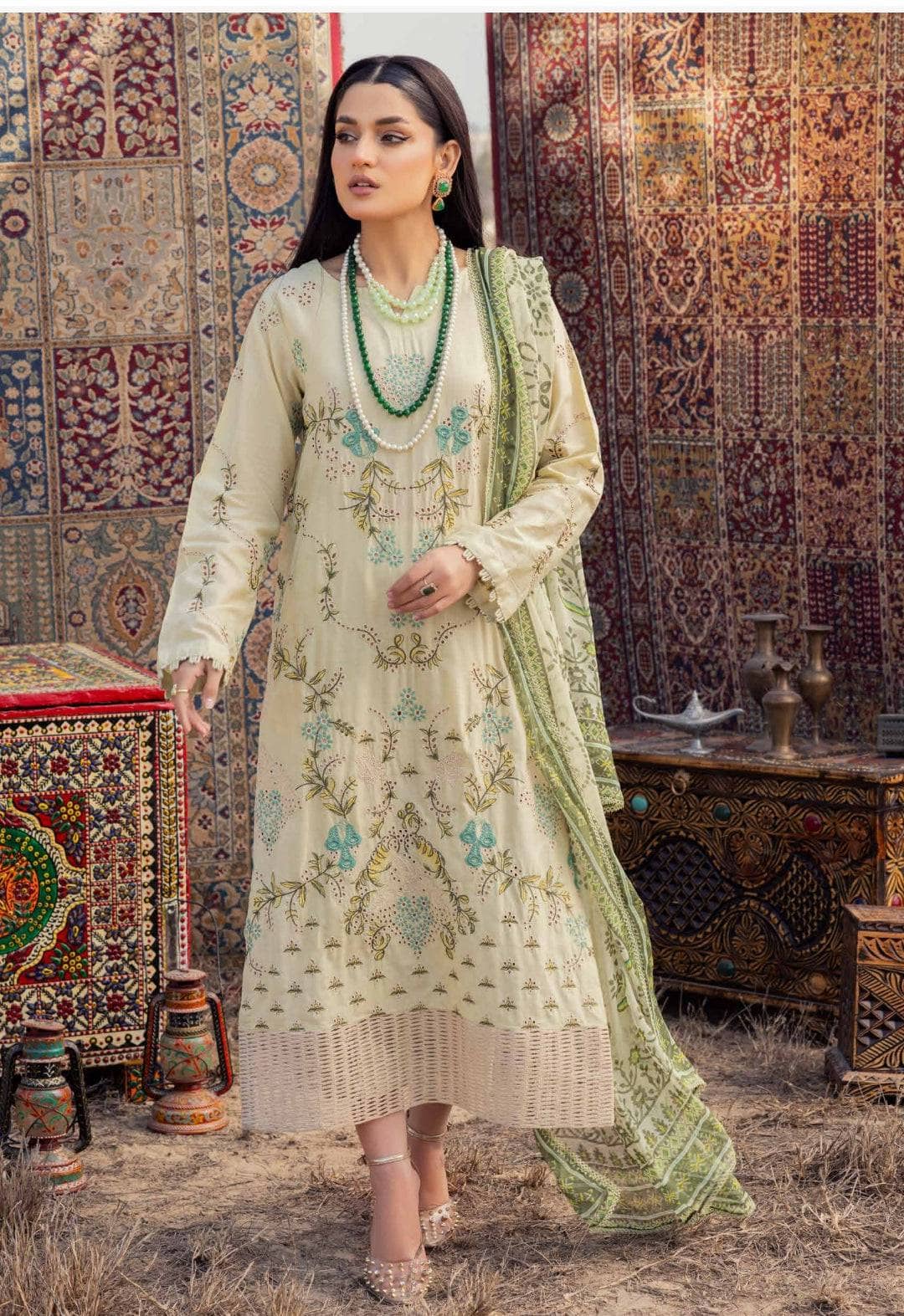 Adan's Libas Traditional Attire Lawn – Design-07 - Image 4