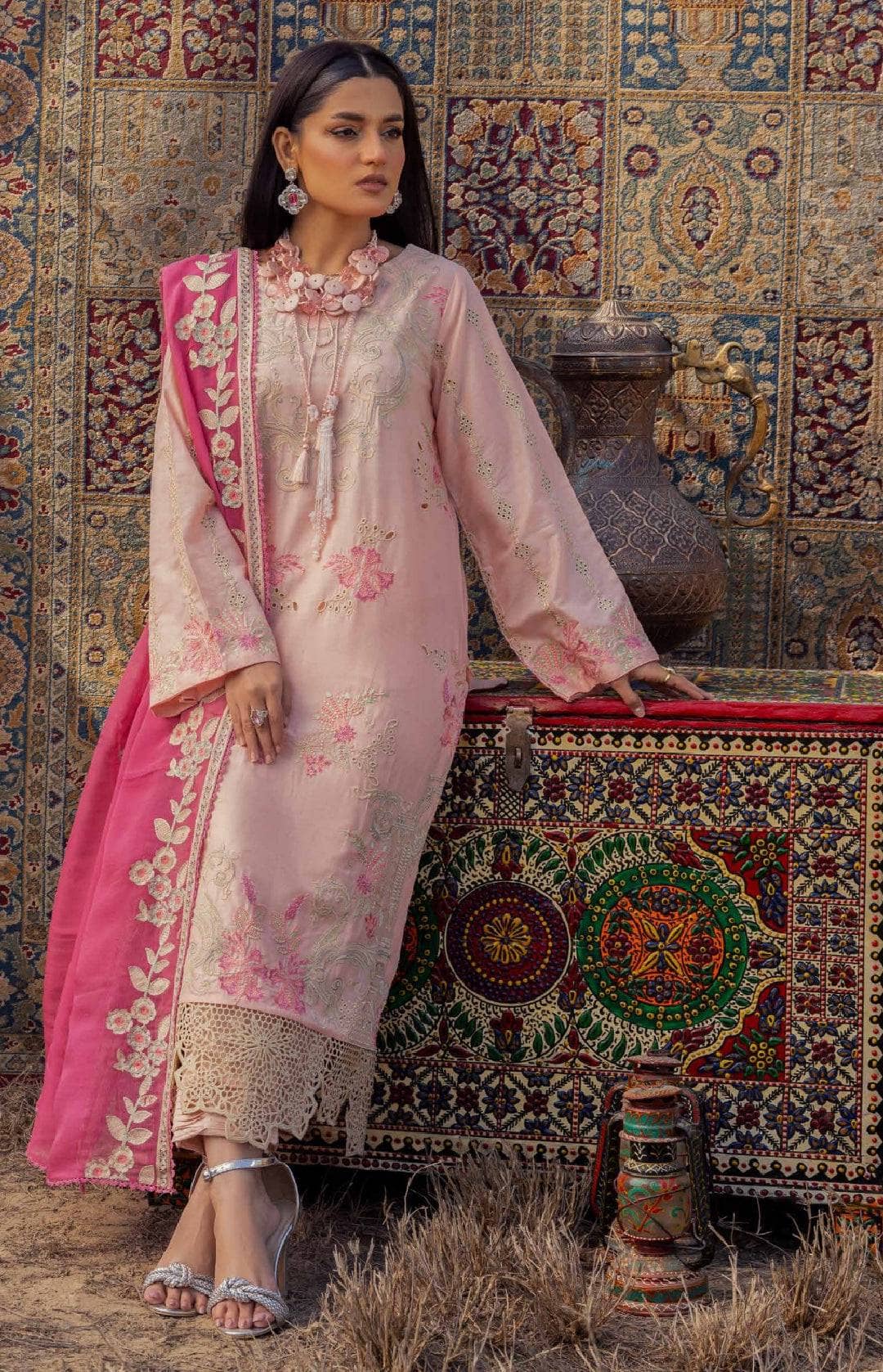 Adan's Libas Traditional Attire Lawn – Design-08 - Image 5