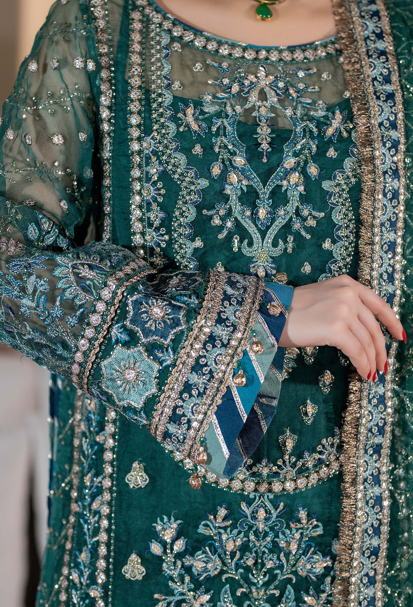 Adan's Libas Traditional Essence Hand Embellished Formals – D-1113 - Image 4
