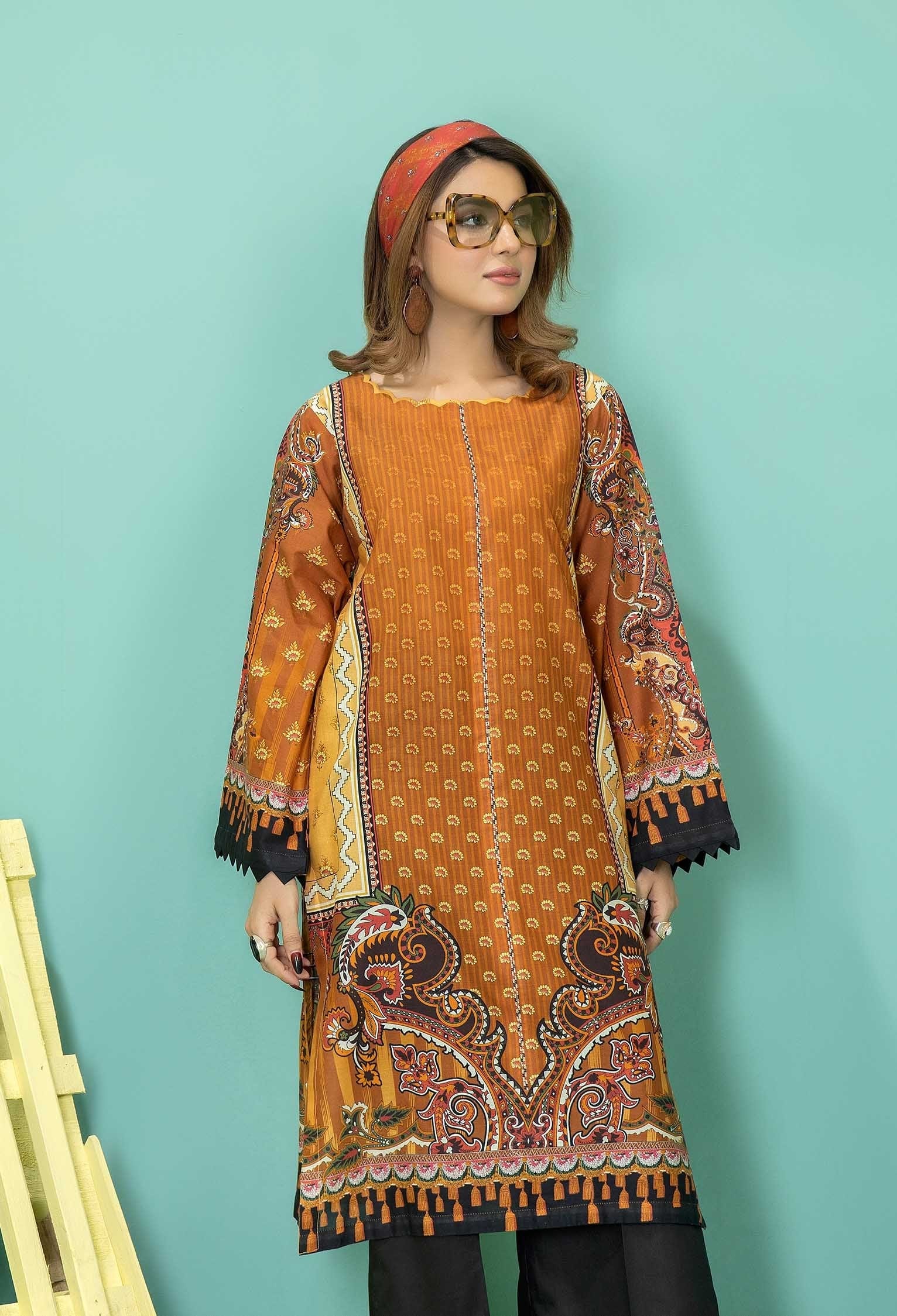 Adan's Libas Trésor Stitched Lawn Shirt  Chapter 1 - D 04 - Image 3