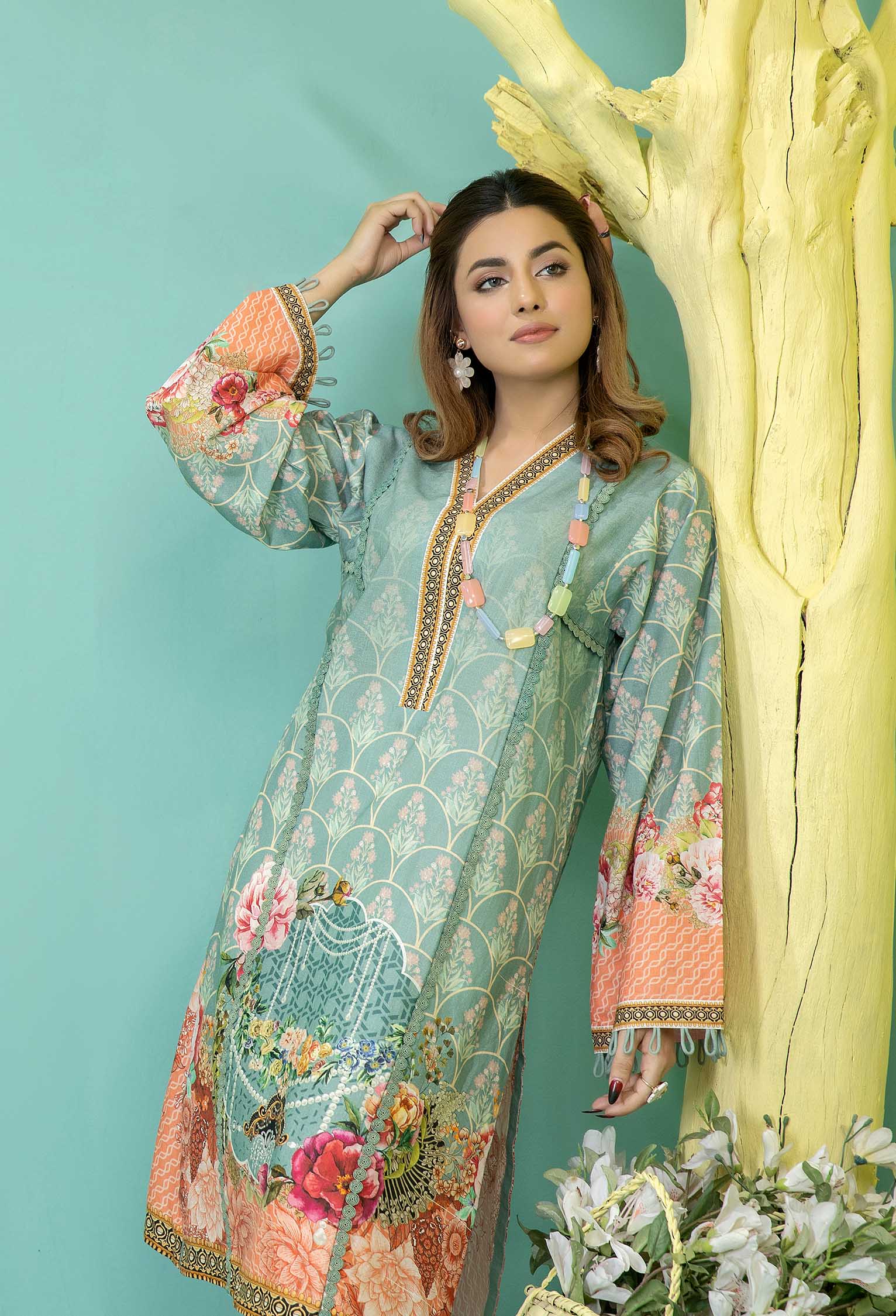 Adan's Libas Trésor Stitched Lawn Shirt Chapter 1 - D 05 - Image 2