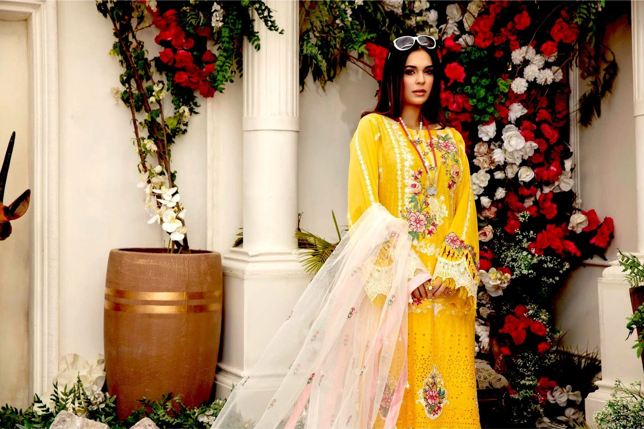 Adan's Libas · Wisteria Schiffli Embroidered Lawn Collection – Xanthic - Image 6