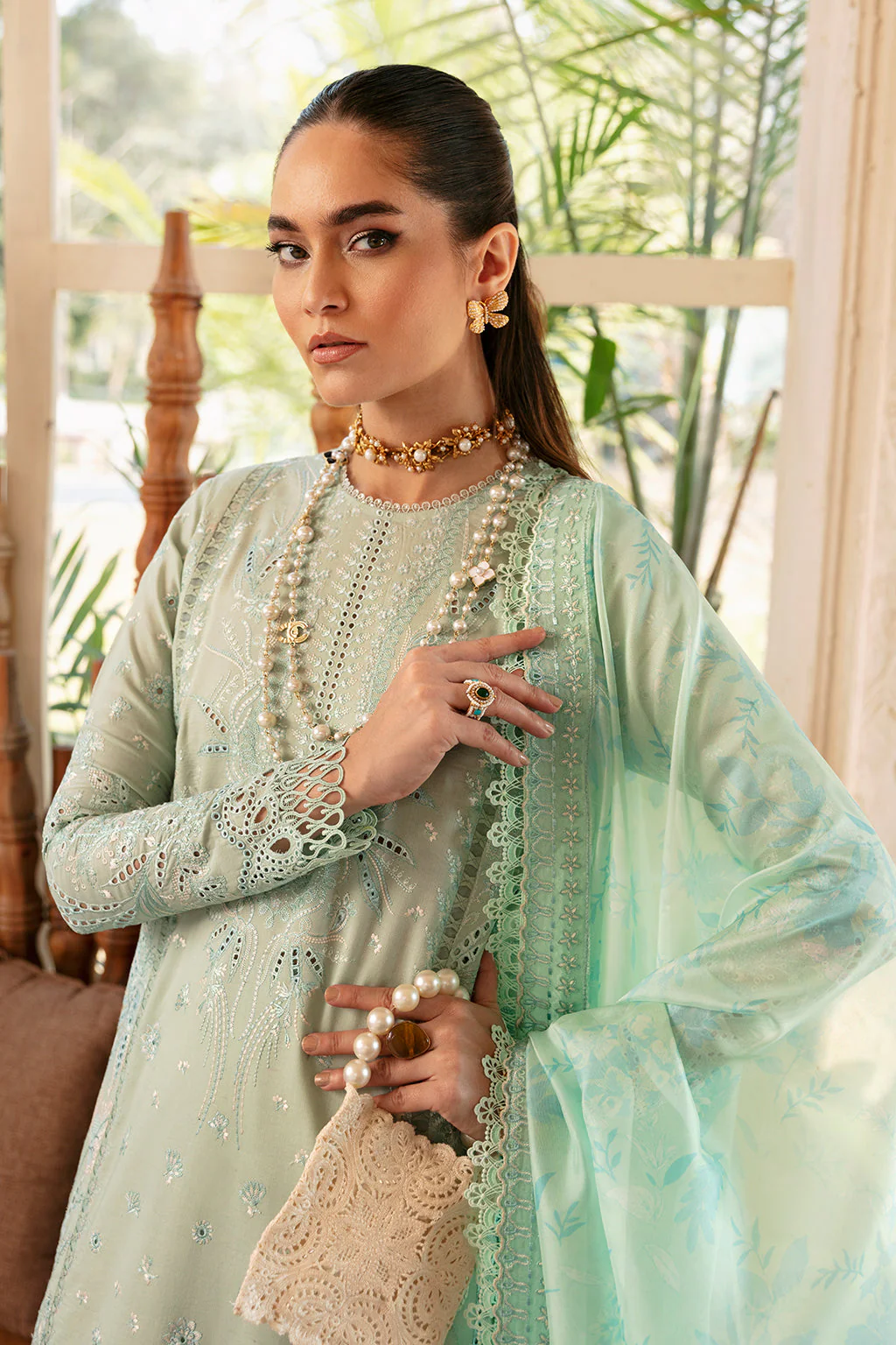 Afrozeh Cascade Luxury Lawn Collection – Willow - Image 3